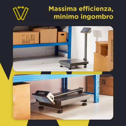 Bilancia Elettronica Richiudibile 300kg con Prezzo, Peso e Funzione di Accumulo