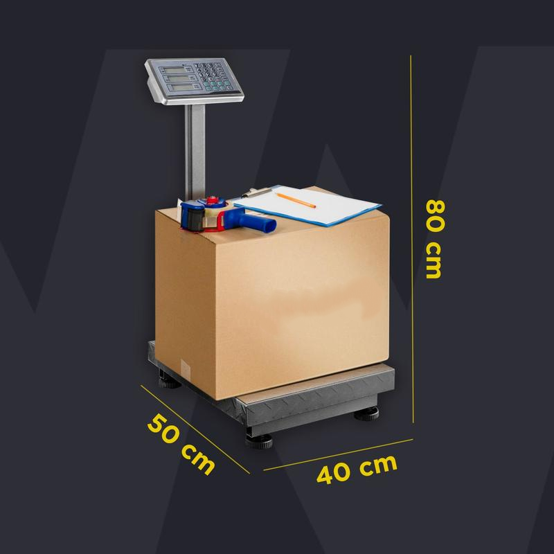 Bilancia Elettronica Richiudibile 300kg con Prezzo, Peso e Funzione di Accumulo