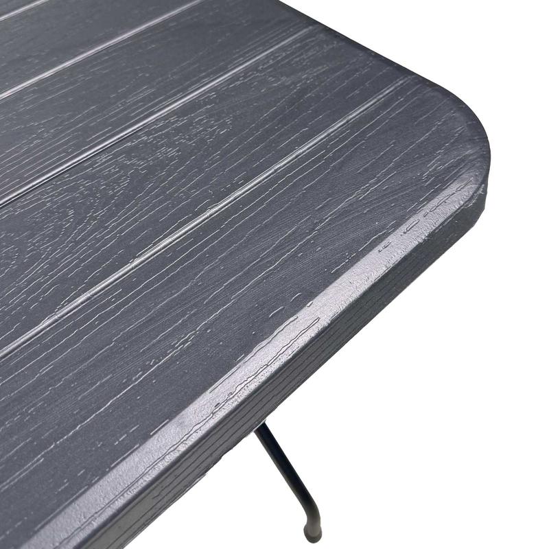 Tavolo Pic Nic Pieghevole Grigio 180x70x74 cm in Acciaio Resistente ai UV