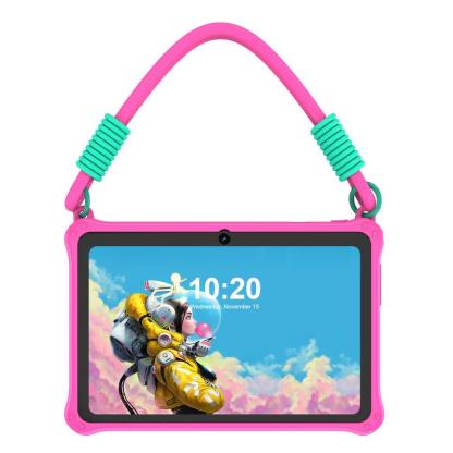 Tablet educativo per bambini da 7" con schermo IPS 1024×600, processore quad‑core , 4 GB di RAM e 32 GB di archiviazione, controlli genitoriali integrati, batteria da 3500 mAh, Android 15