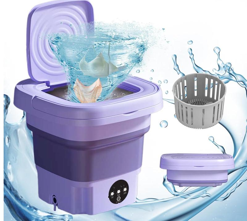 Mini Lavatrice 11 LITRI Pieghevole Portatile Salvaspazio Con Centrifuga – USB , Ideale per Campeggio, Viaggio e Piccoli Lavaggi