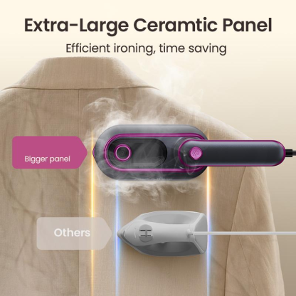 Ferro a vapore 2 in 1 e piroscafo verticale, riscaldamento rapido da 1200 W, serbatoio da 150 ml, dispositivo di rimozione delle rughe portatile per indumenti per la casa, i viaggi e l'ufficio, piastra grande, design leggero Ritorno a scuola