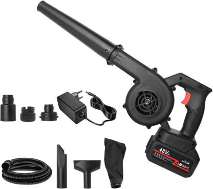 Soffiatore Aspiratore Foglie 2 in 1 a Batteria 48V con Doppia Batteria, Leggero e Silenzioso