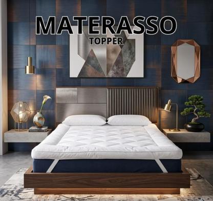 Topper Materasso 10cm Ultra-Morbido- Microfibra Premium Traspirante Effetto Nuvola, Antiscivolo, Lavabile ed Extra spesso