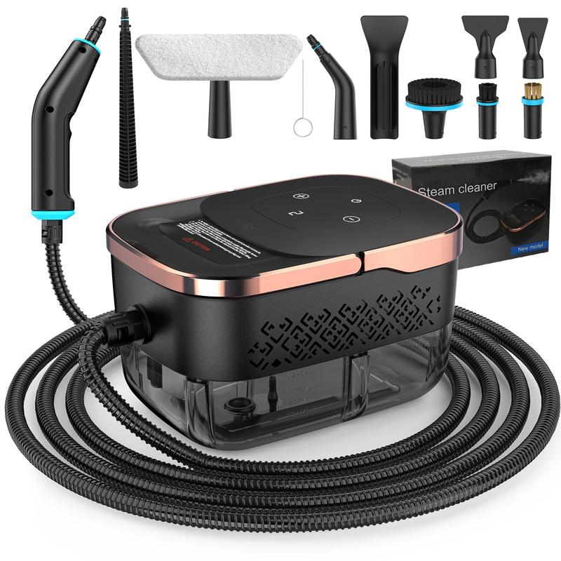 Pulitore a vapore Vaporeta per la pulizia domestica, potente, portatile da mano, 2500 W, con 6 velocità e 3 tipi di spazzole per mobili della cucina e bagni, alta temperatura 229°F