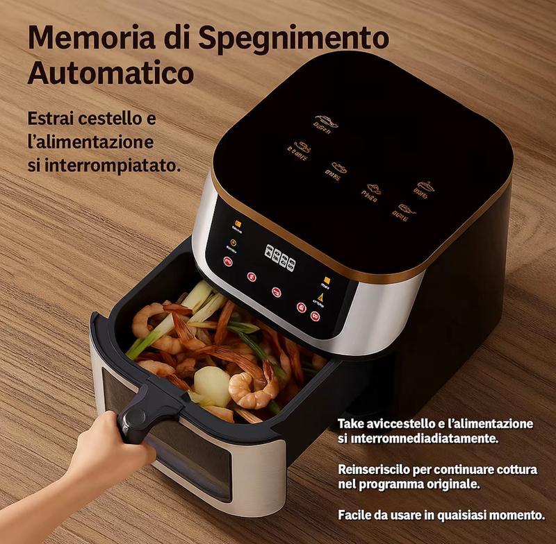 Friggitrice ad Aria Smart con Display LED e Finestra Panoramica 15