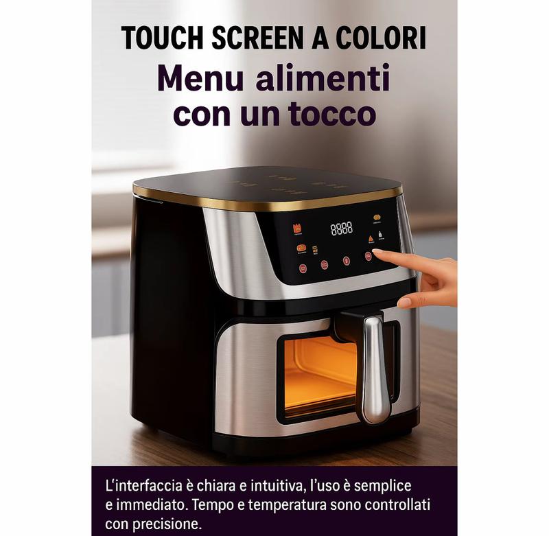 Friggitrice ad Aria Smart con Display LED e Finestra Panoramica 15