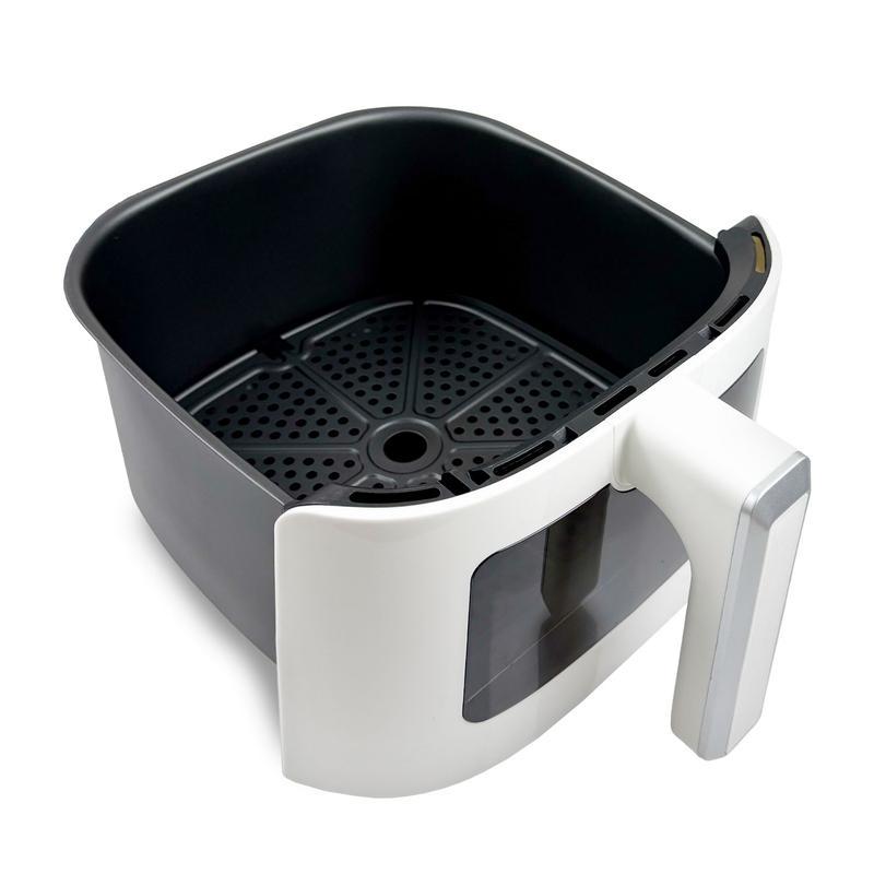 Friggitrice ad Aria 6LT BIANCA Tecnologia di Cottura Ad Aria 1500W Display Touch 7 Programmi Preimpostati Capacità 6 Litri