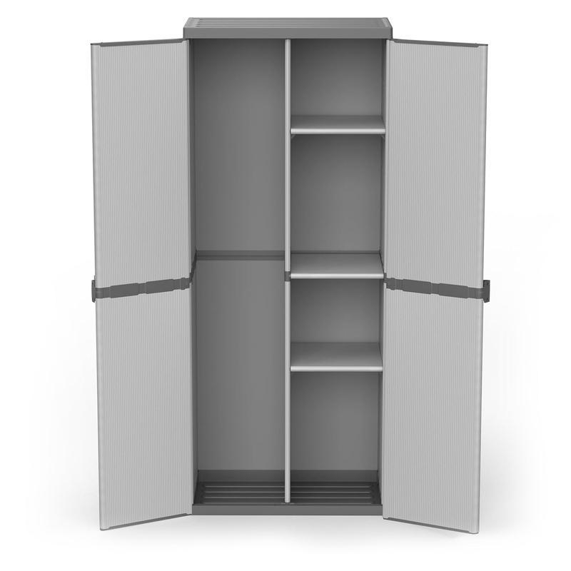 Armadio Portascope da esterno a 2 Ante e 3 Ripiani Regolabili 68x40x168cm