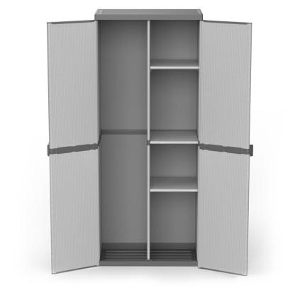 Armadio Portascope da esterno a 2 Ante e 3 Ripiani Regolabili 68x40x168cm