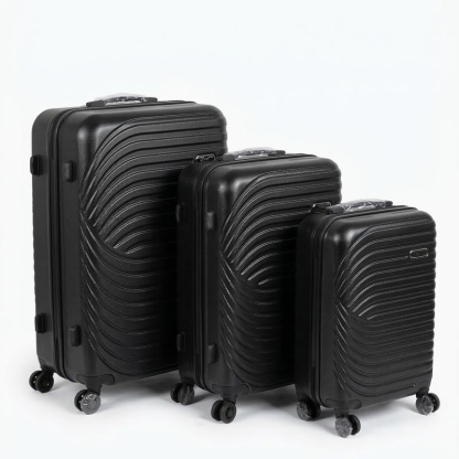 Set Valigie 3 Pezzi con Lucchetto a Combinazione Ruote Silenziose a 360° Manico Telescopico Leggero