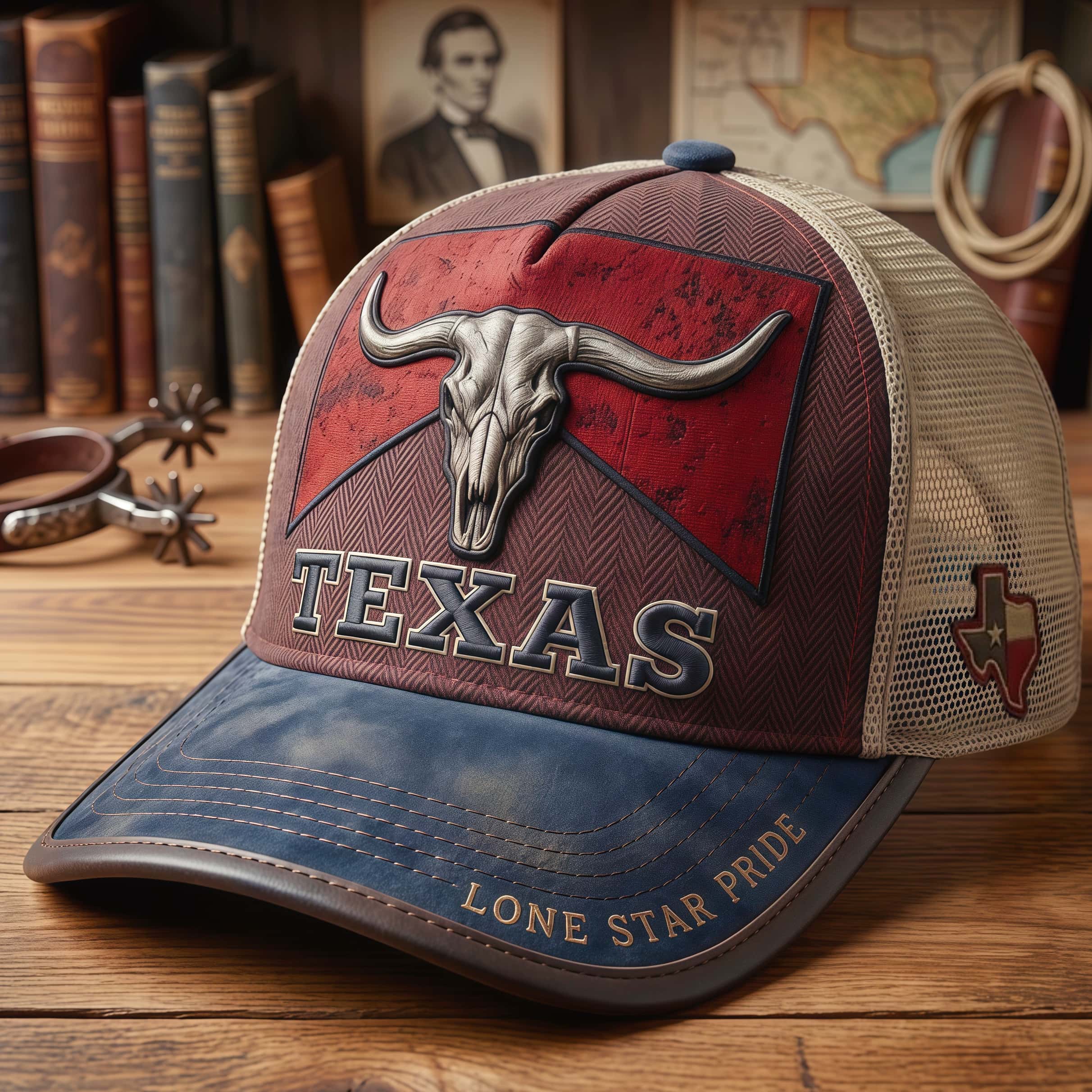 Texas Longhorn Trucker Hat Lone Star Pride