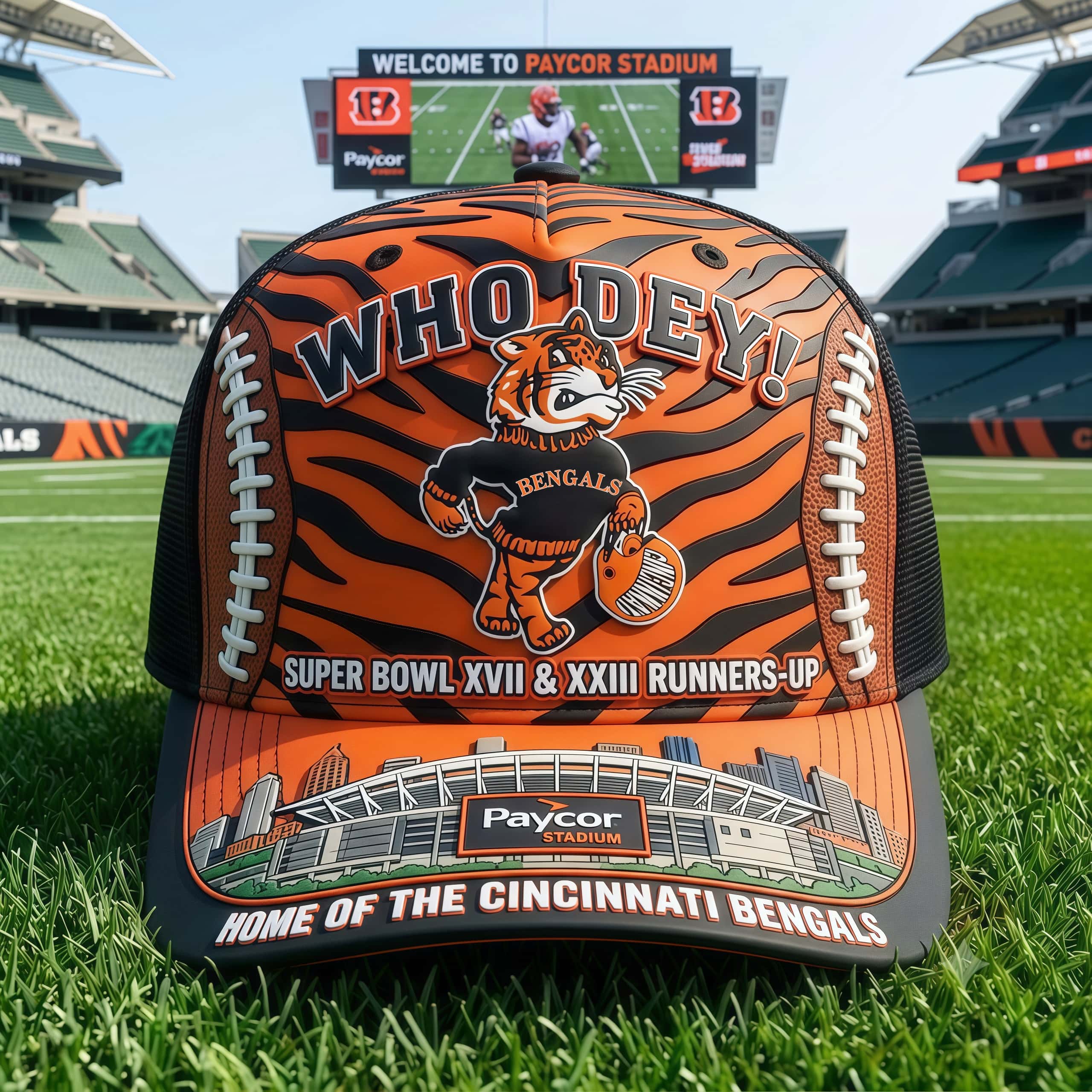 Who Dey Cincinnati Football Trucker Hat