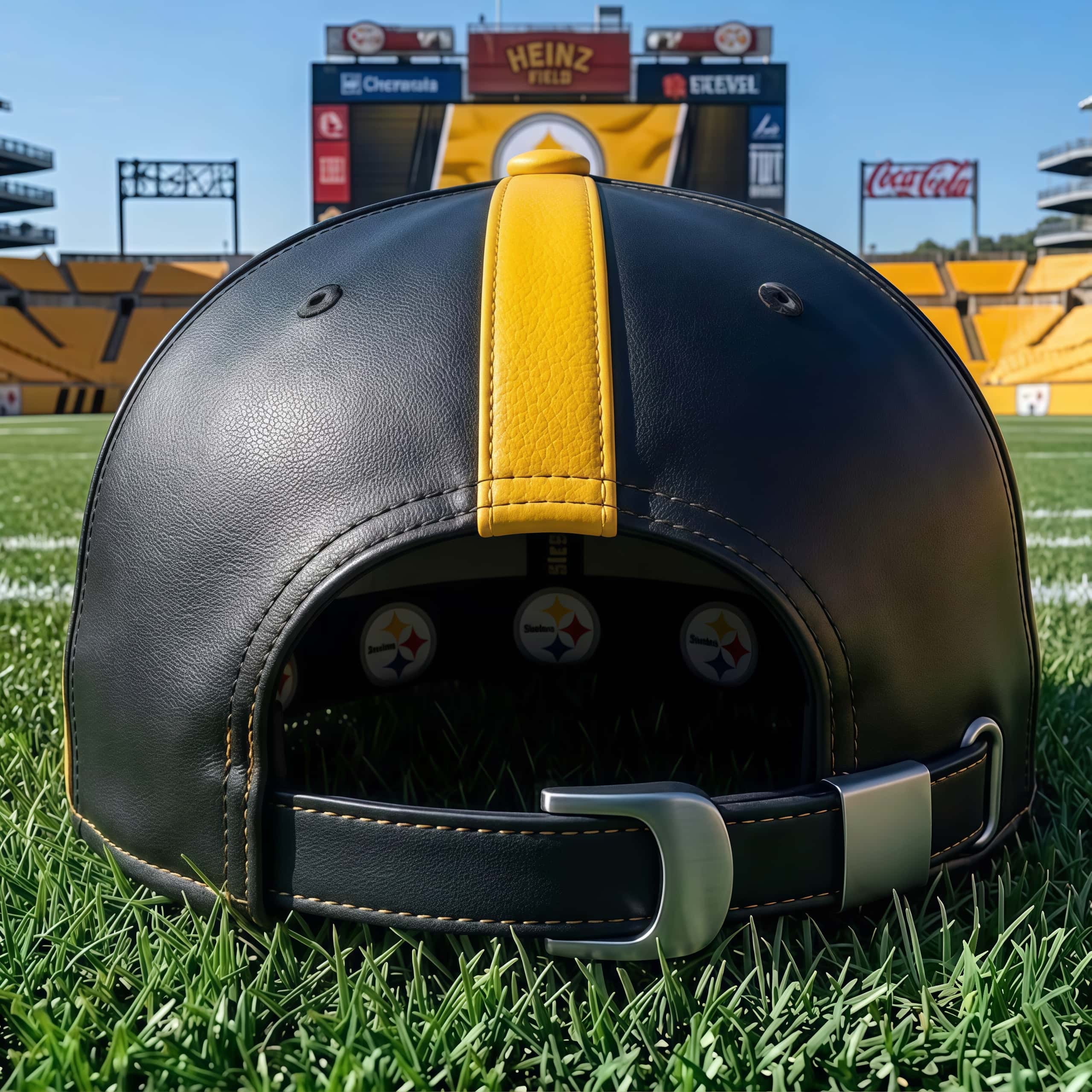 Steelers Football Helmet Snapback Hat