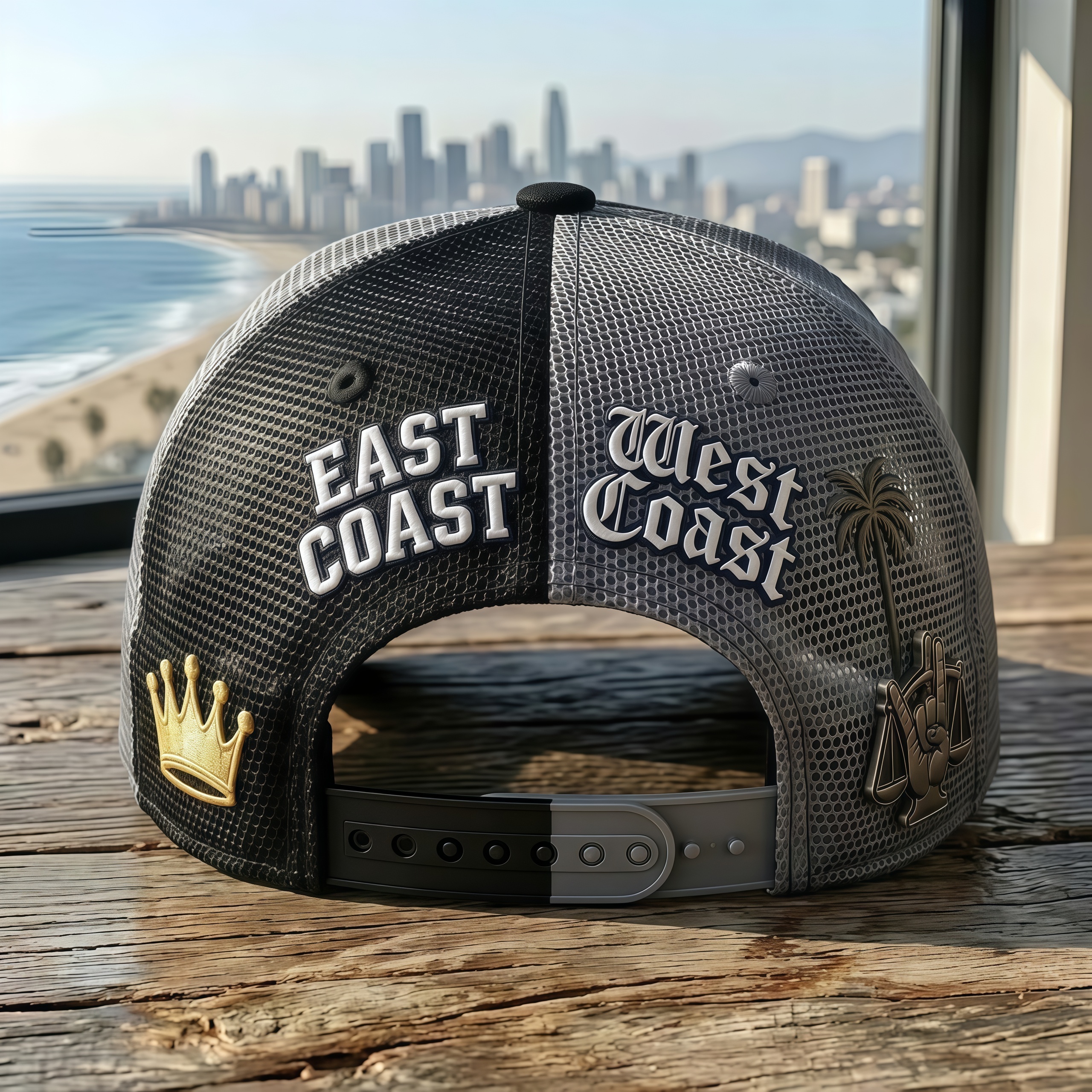 East Coast vs West Coast Hip-Hop Legend Trucker Hat