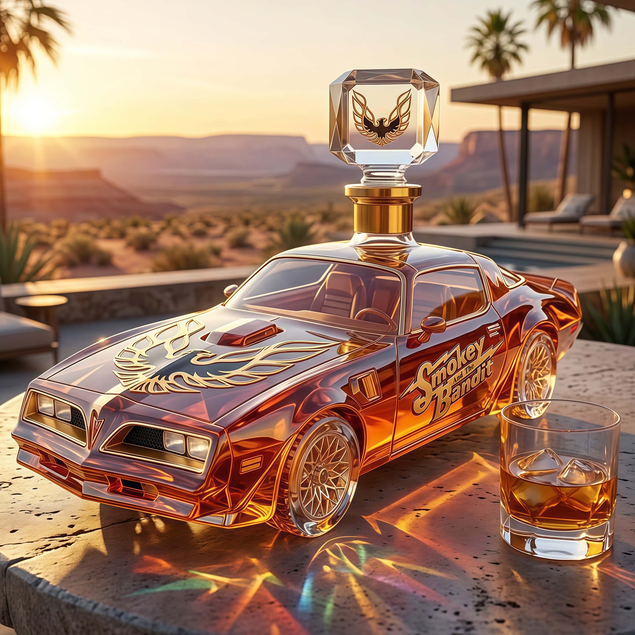 Smokey and the Bandit Pontiac Trans Am Whiskey Decanter