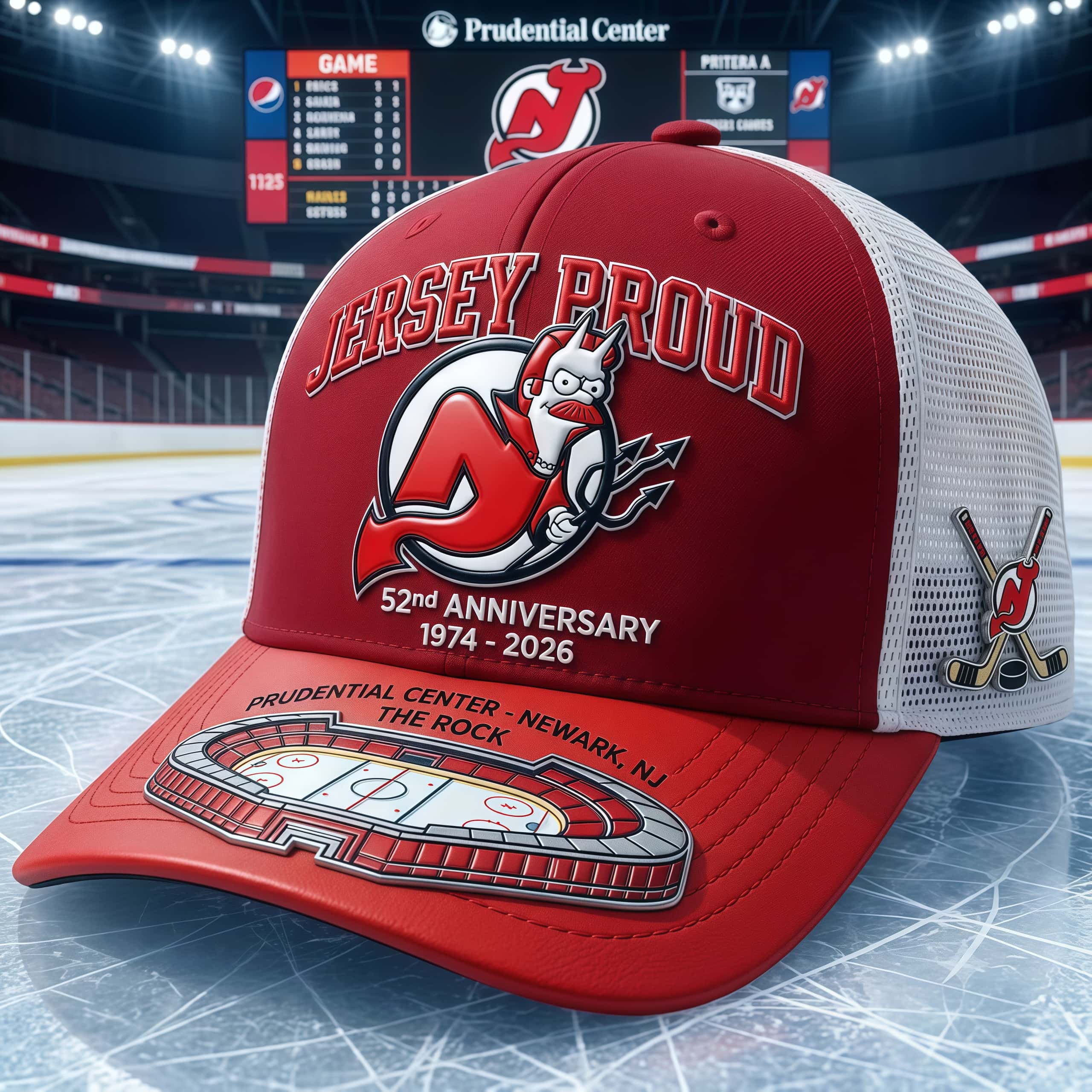 Jersey Proud 52nd Anniversary Commemorative Mesh Trucker Hat