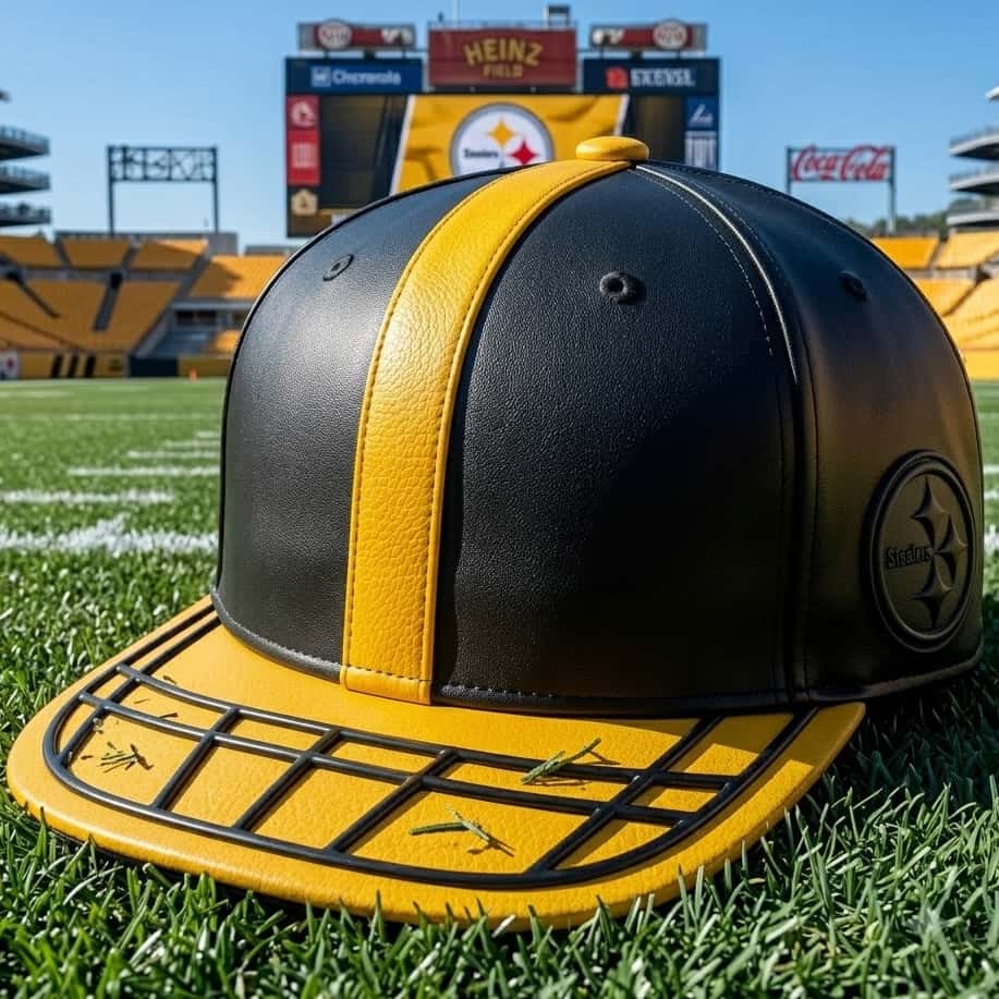Steelers Football Helmet Snapback Hat