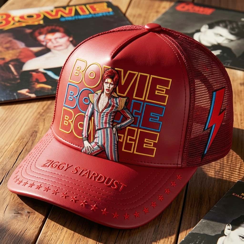 Ziggy Stardust Tribute 3D Embossed Trucker Hat