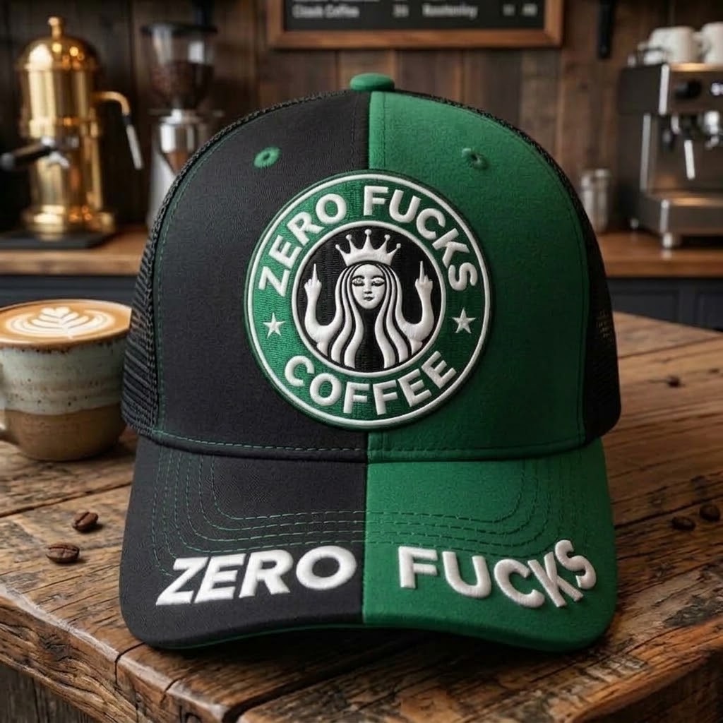 Zero Fucks Coffee Dual-Tone Trucker Hat