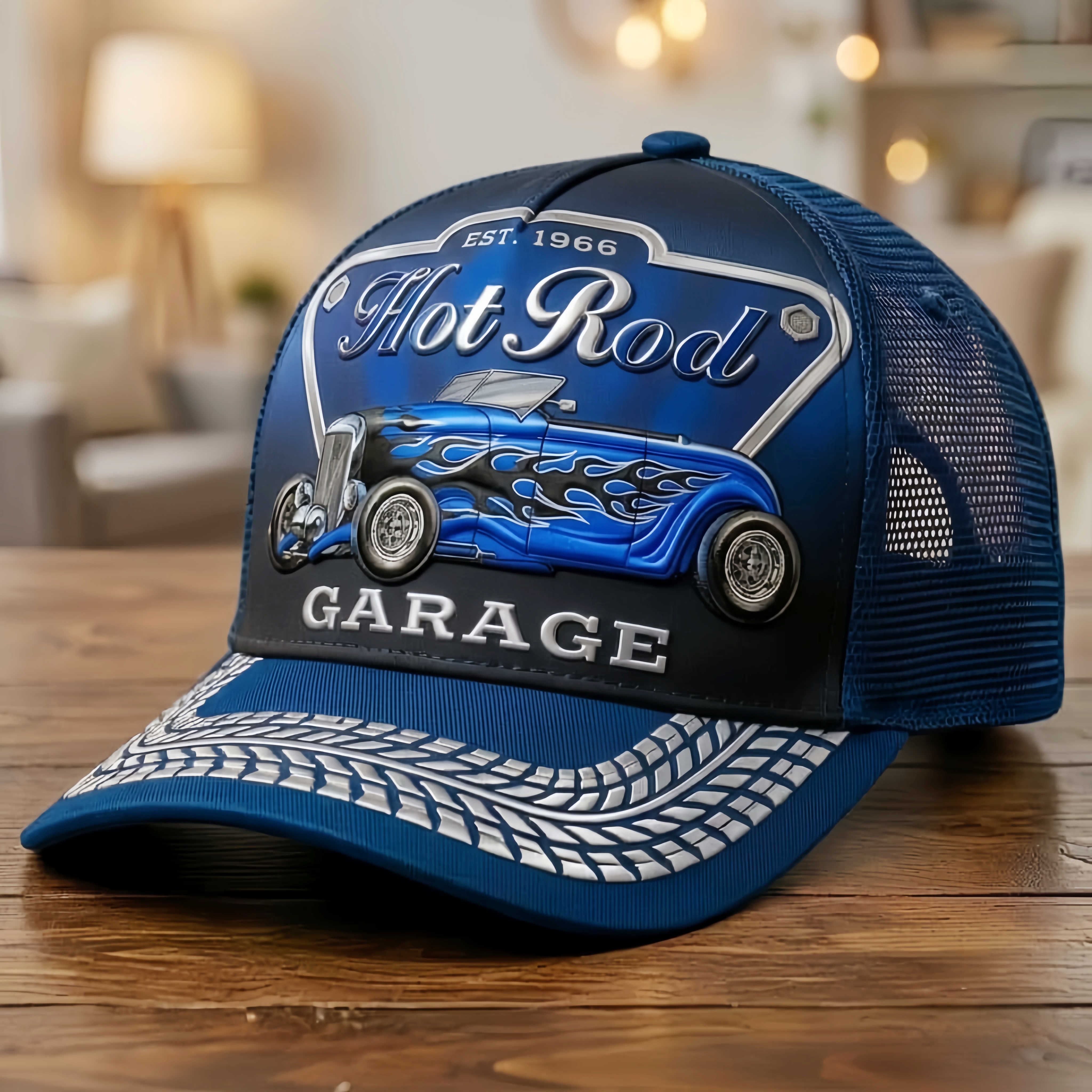 Hot Rod Garage Retro Trucker Hat