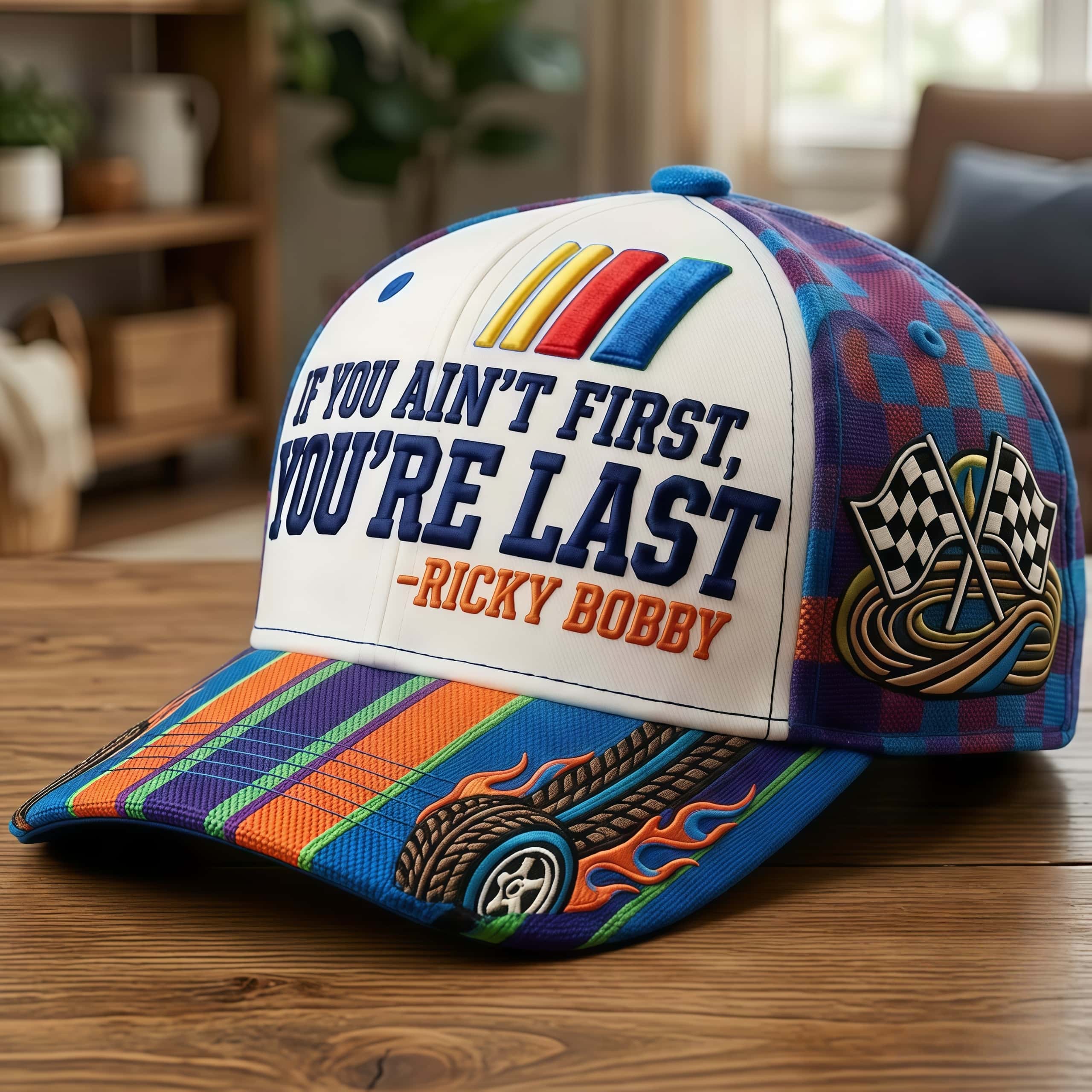 "If You Ain't First, You're Last" Ricky Bobby Quote Hat