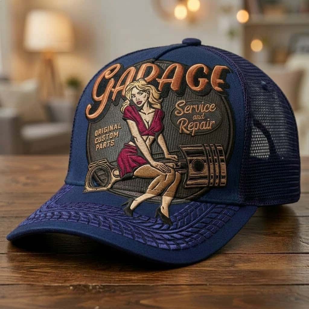 Garage Service & Repair Pin-Up Girl Trucker Hat
