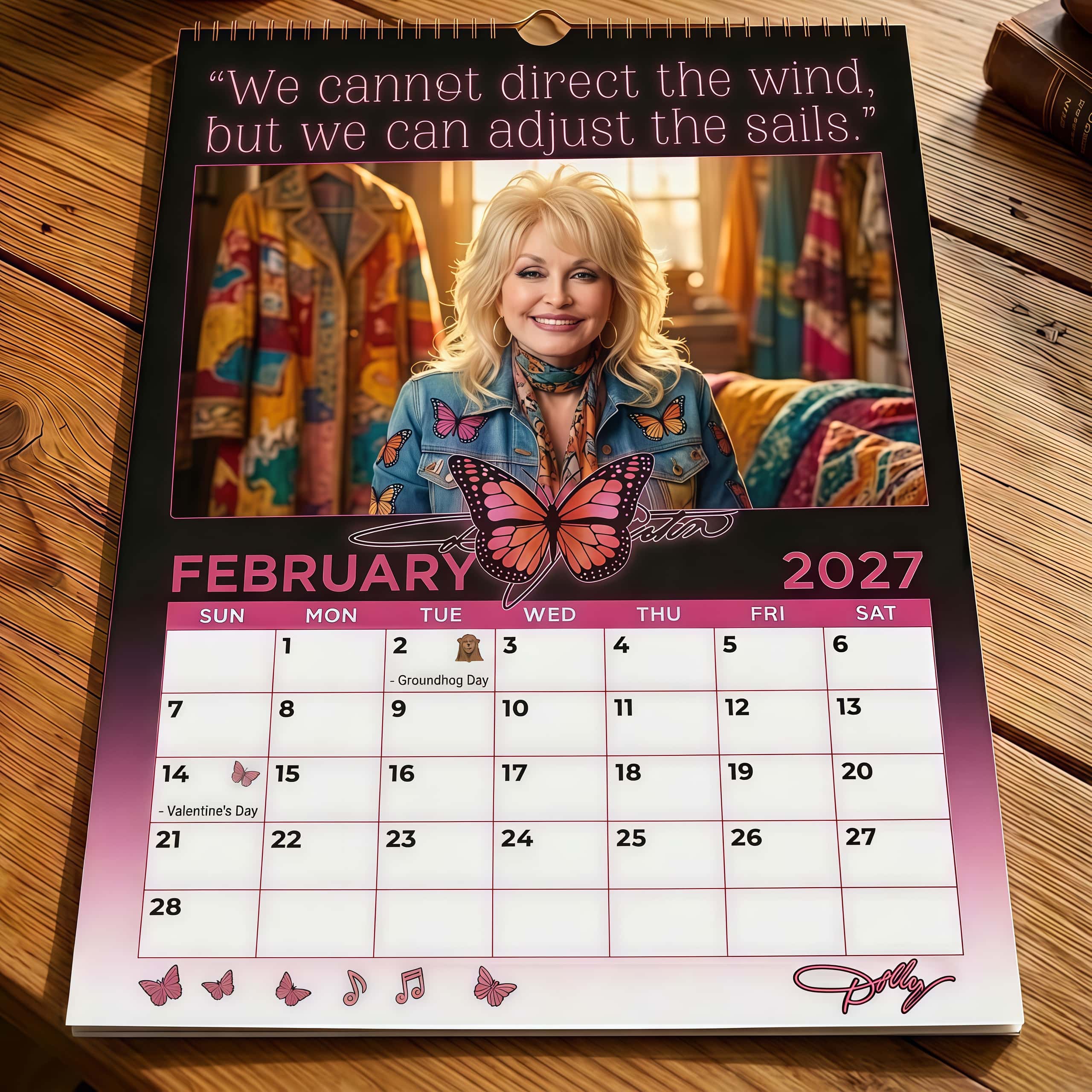 Queen of Country-Dolly 16-Month Memorial Wall Calendar (Sep 2026 - Dec 2027)