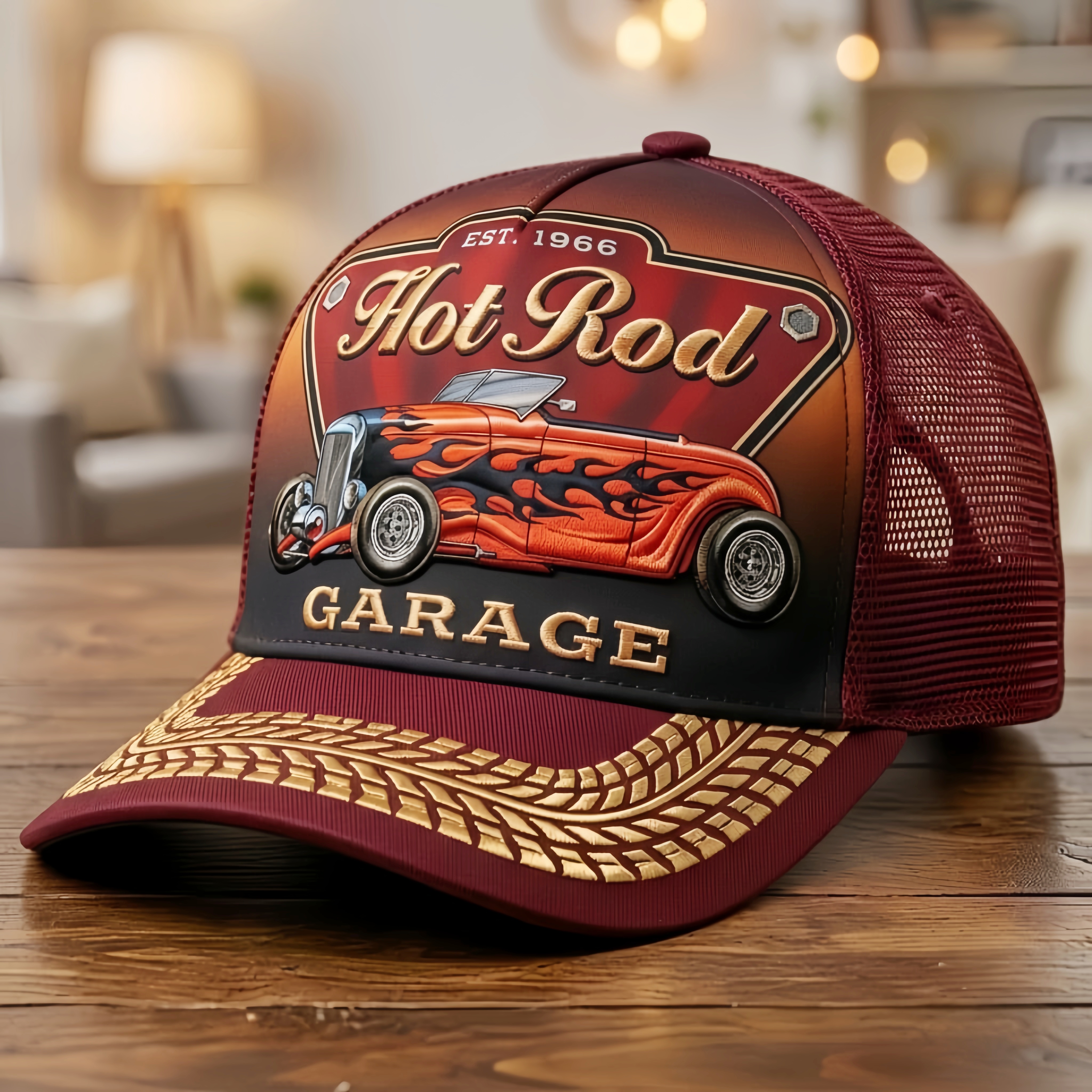 Hot Rod Garage Retro Trucker Hat