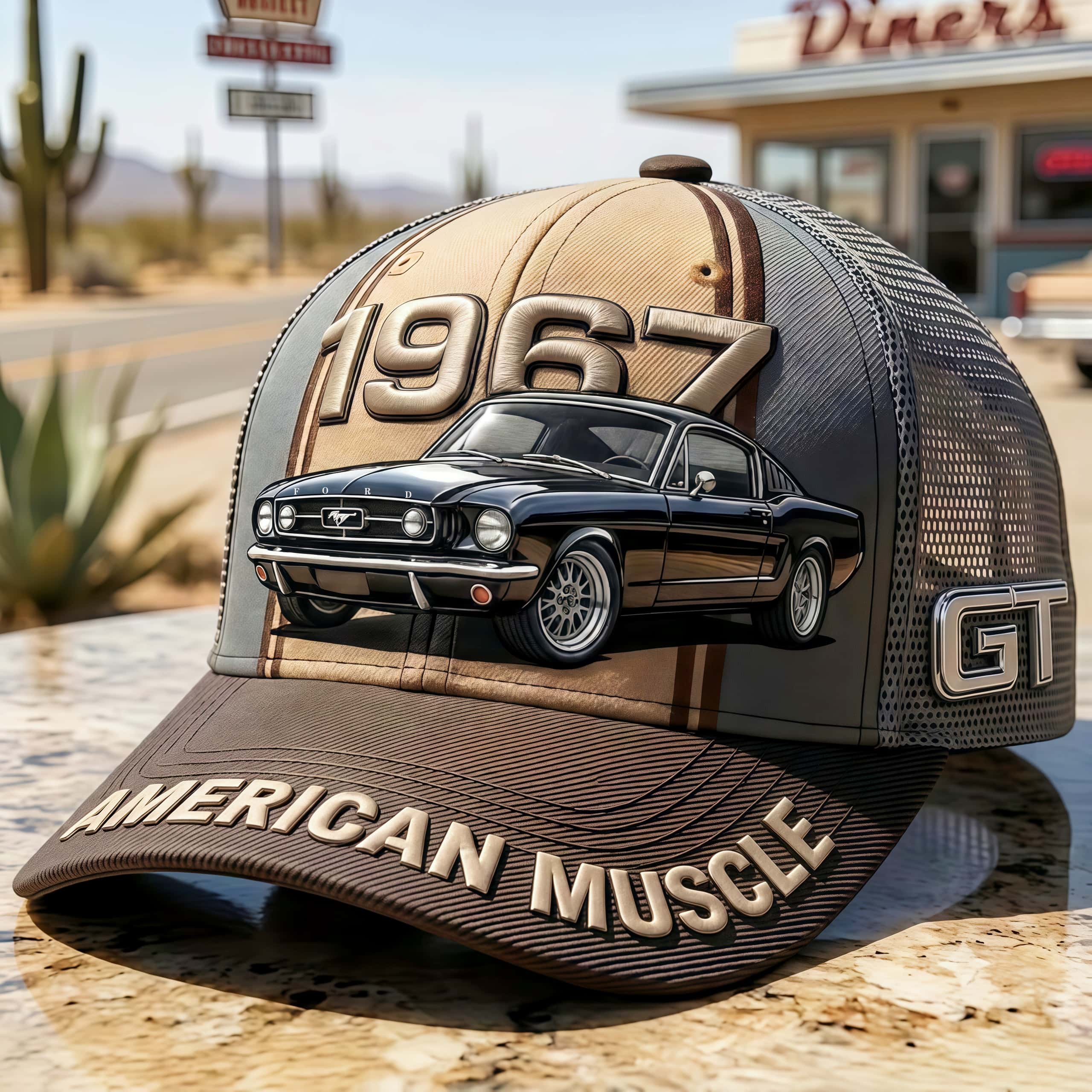 Vintage 1967 Classic Muscle Car Trucker Hat