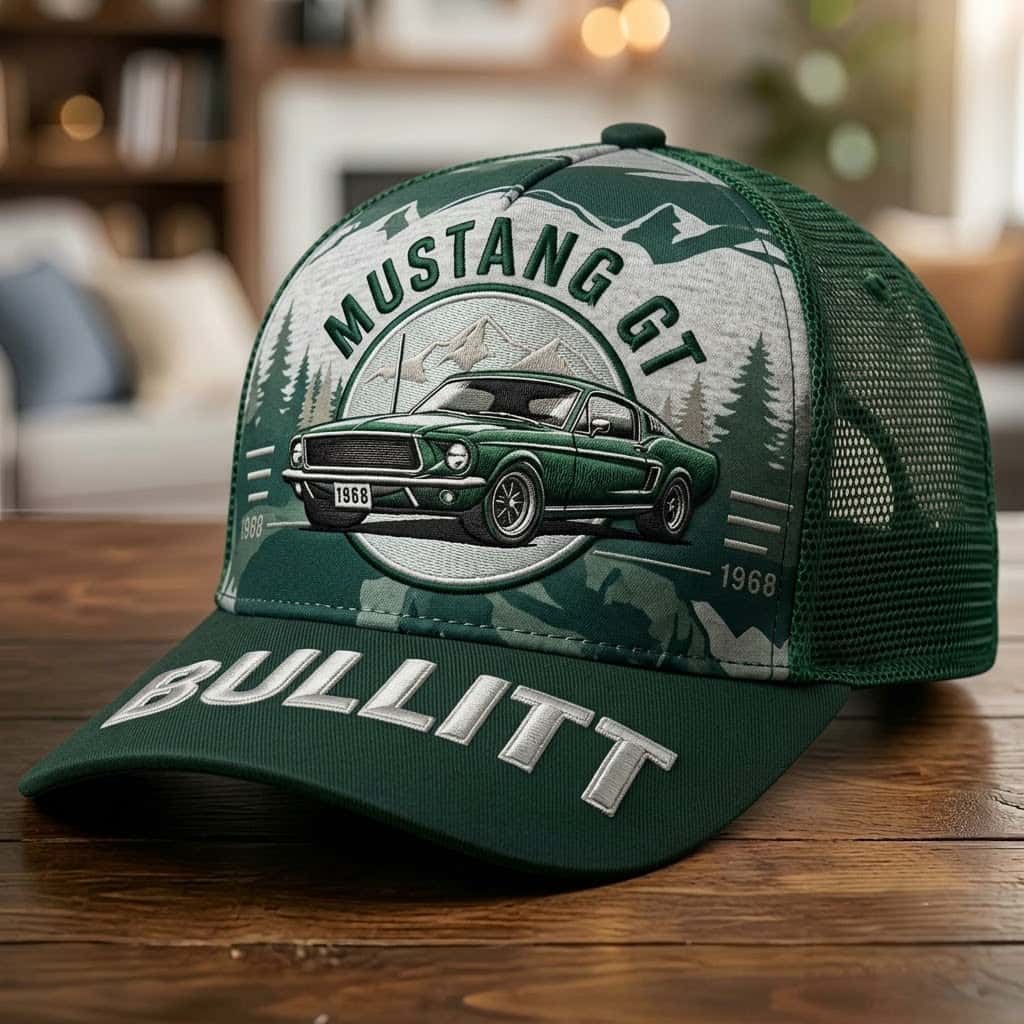 Bullitt Mustang GT 1968 Retro Trucker Hat