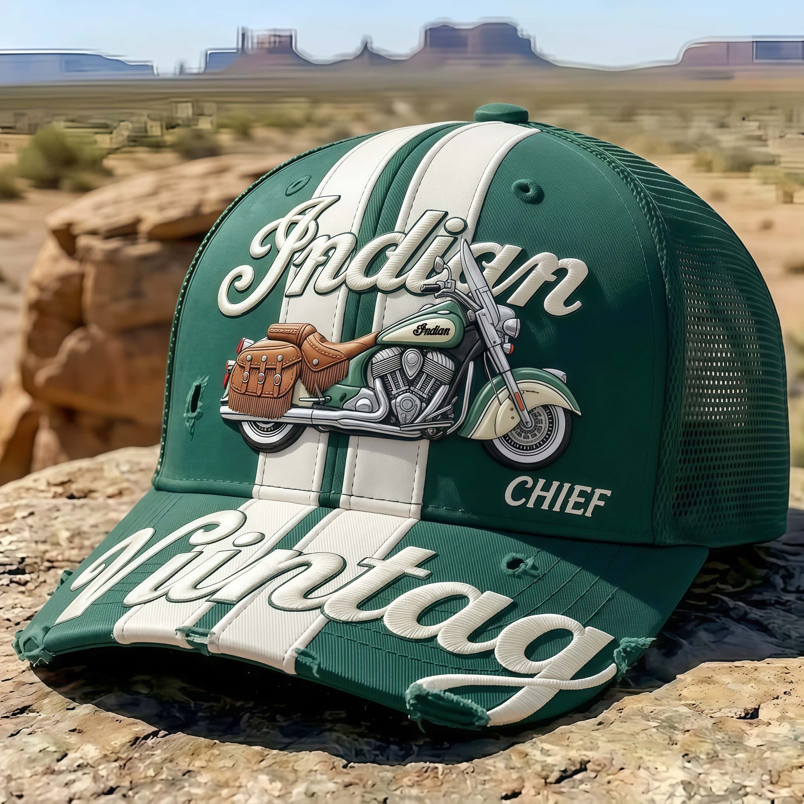 Vintage Motorcycle Trucker Hat