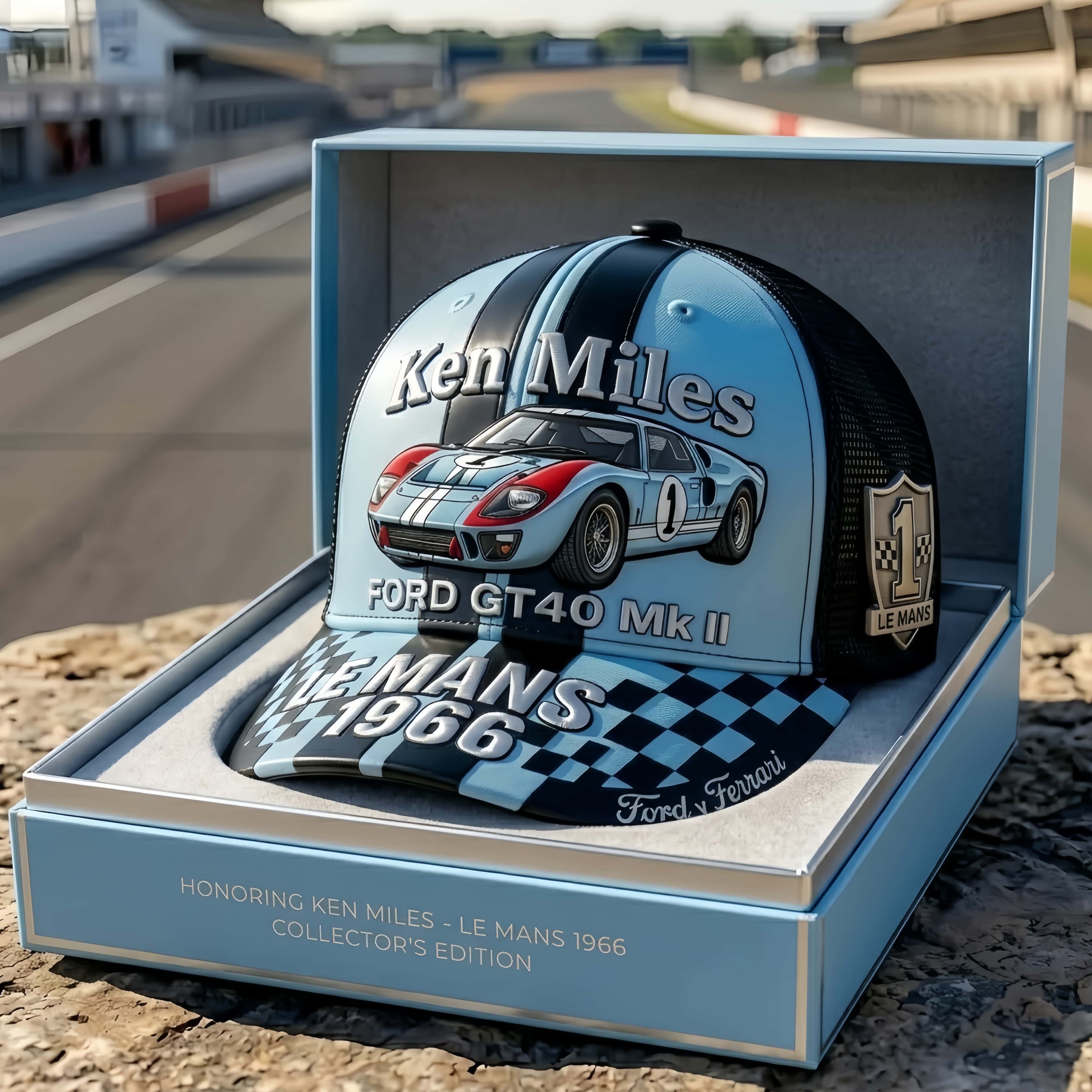 Ken Miles Ford GT40 Mk II Vintage Racing Trucker Hat