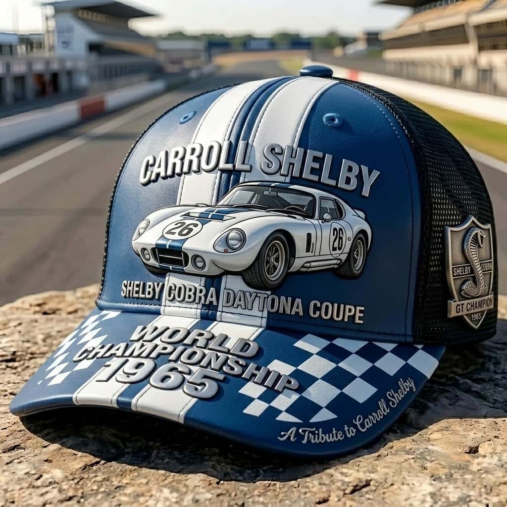 Carroll Shelby Cobra Daytona Coupe Vintage Racing Trucker Hat