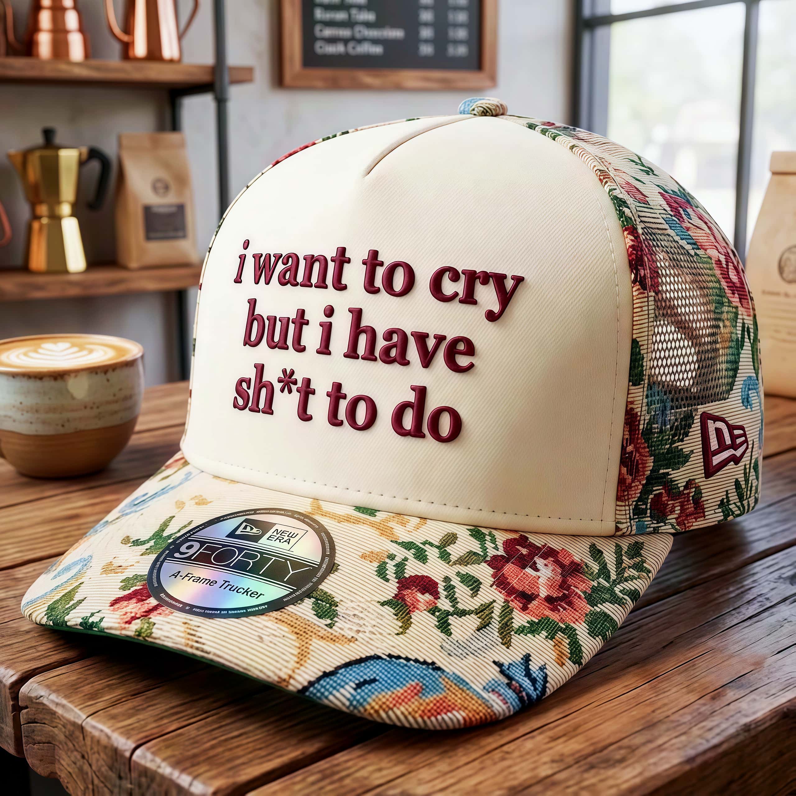 "I Want to Cry But I Have Sh*t to Do" 3D Embroidered Trucker Hat