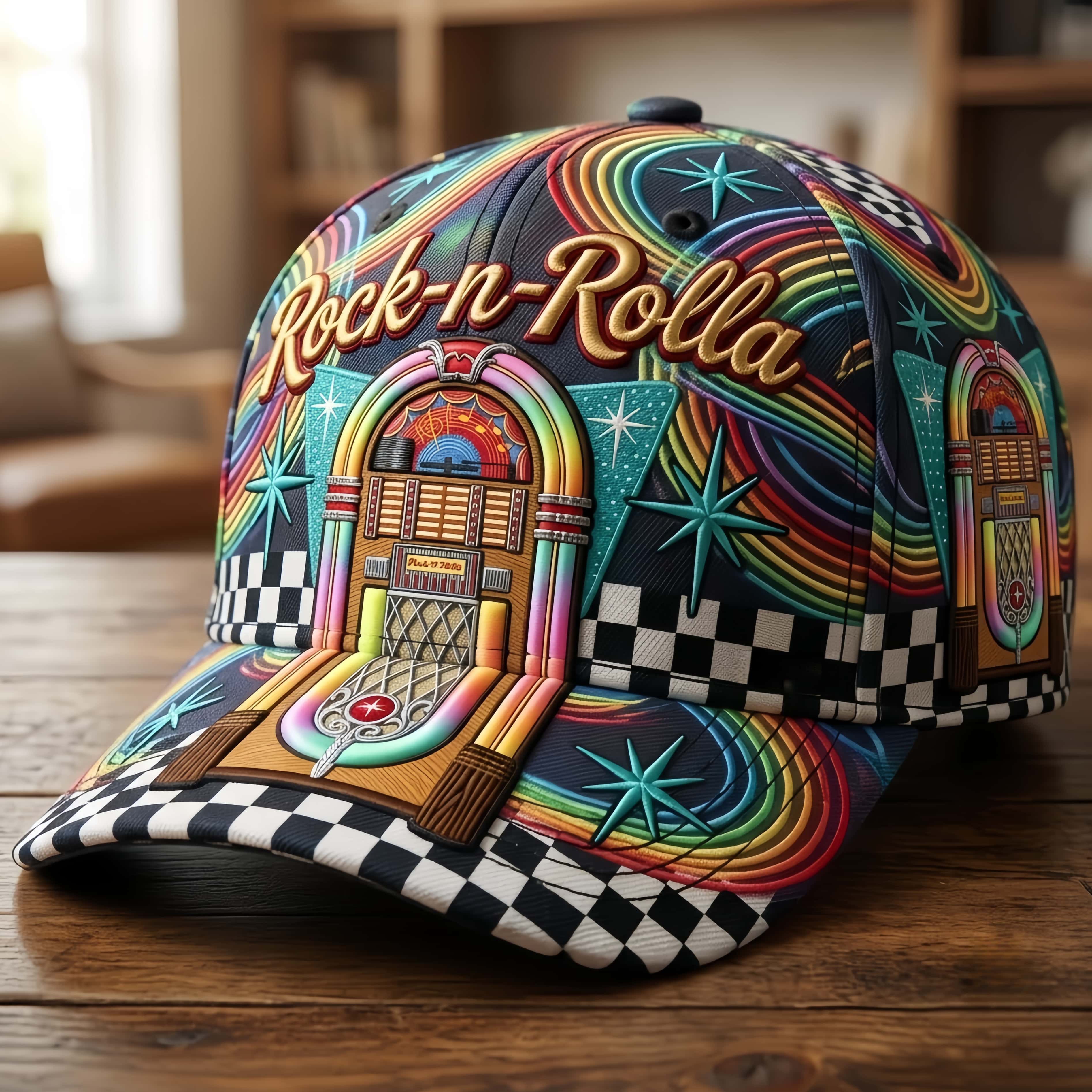 Rock-n-Rolla Retro Jukebox Baseball Cap