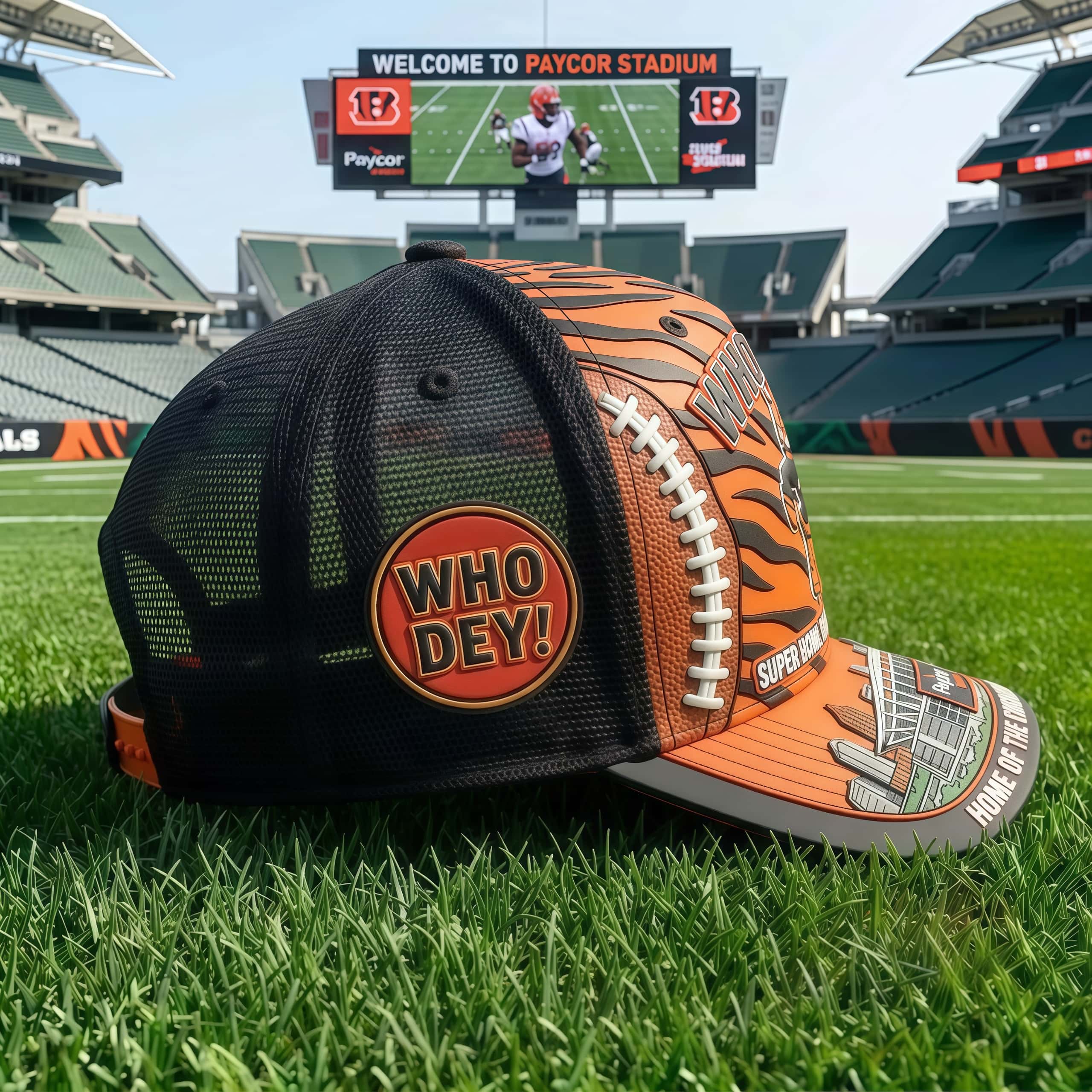 Who Dey Cincinnati Football Trucker Hat