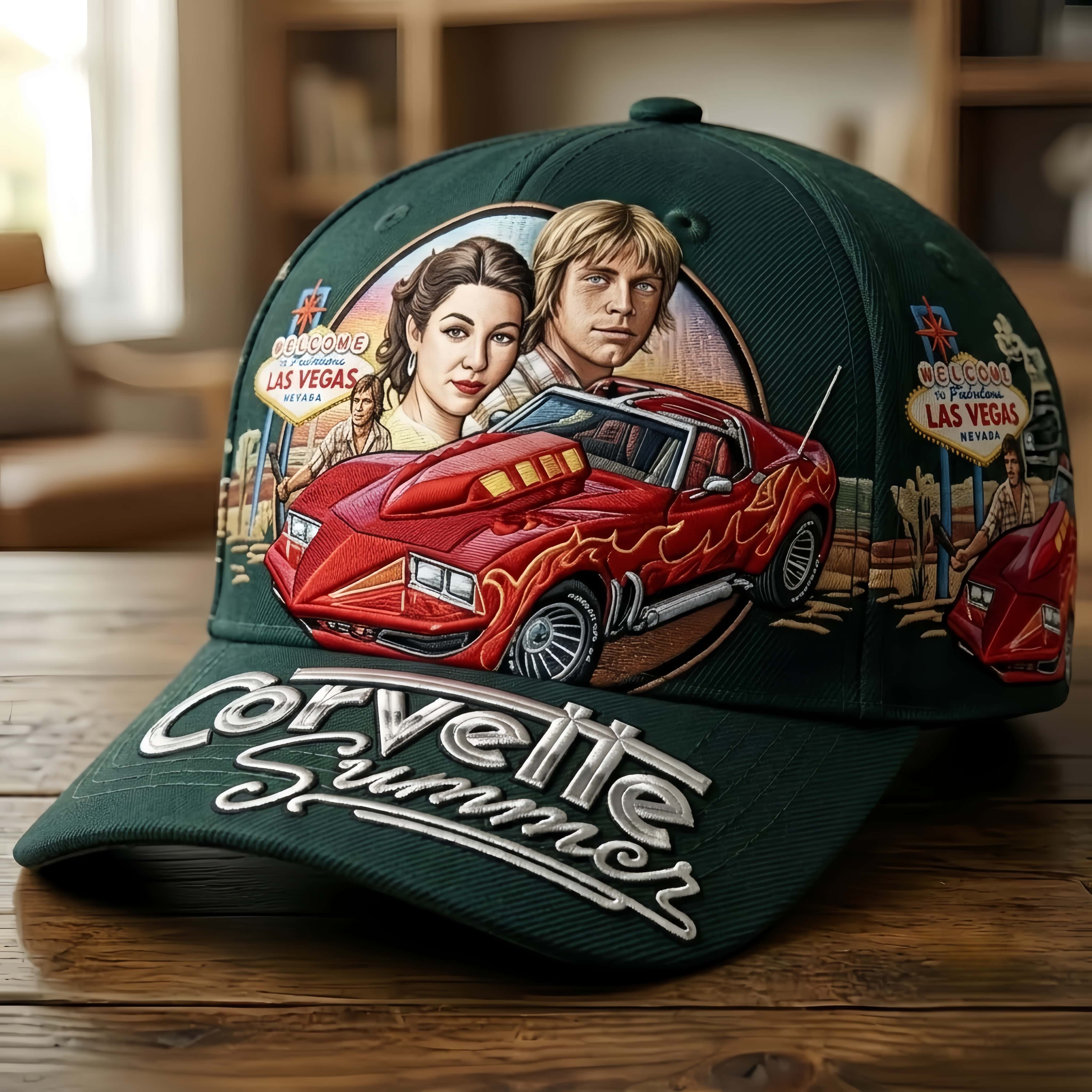 Corvette Summer Retro Movie Baseball Cap