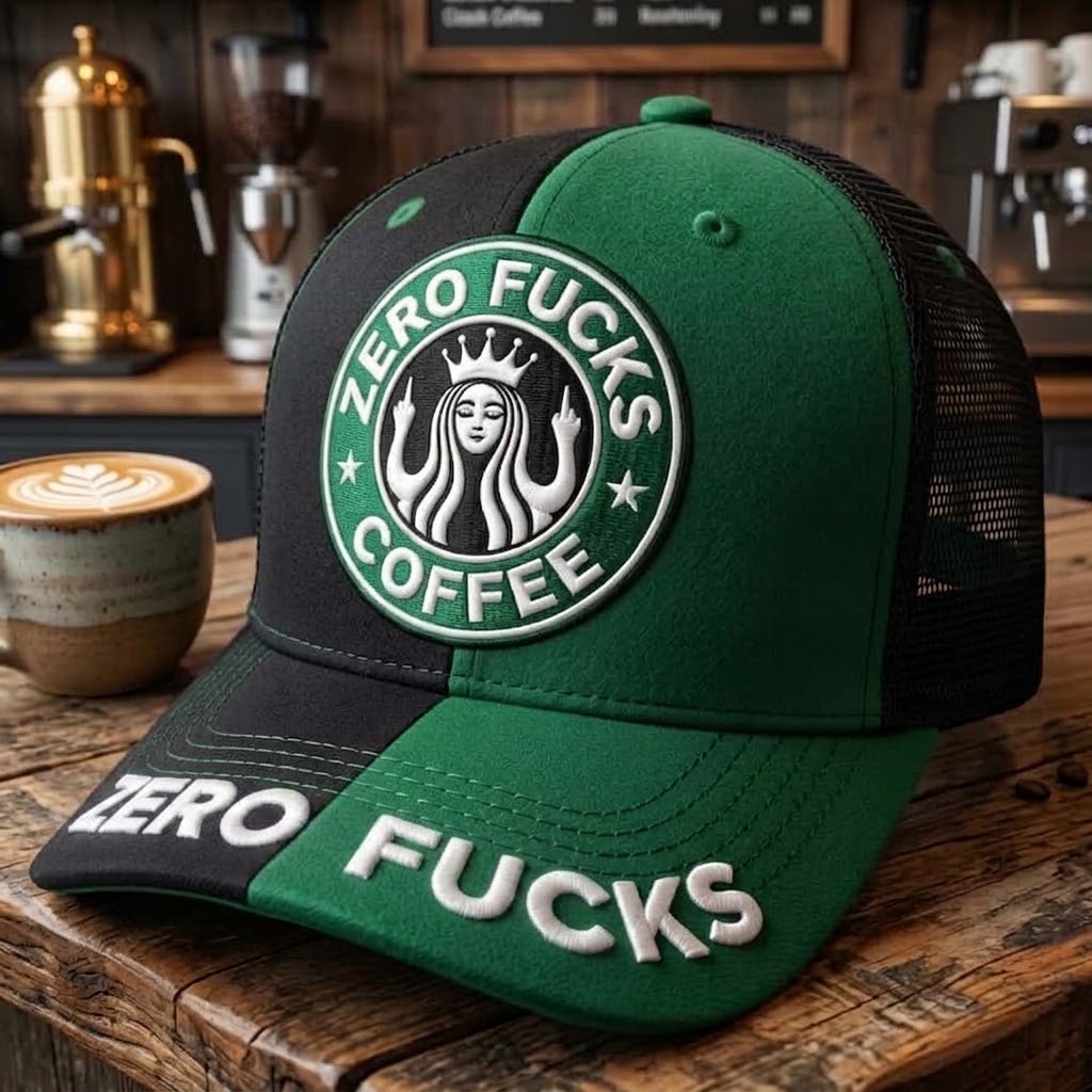Zero Fucks Coffee Dual-Tone Trucker Hat