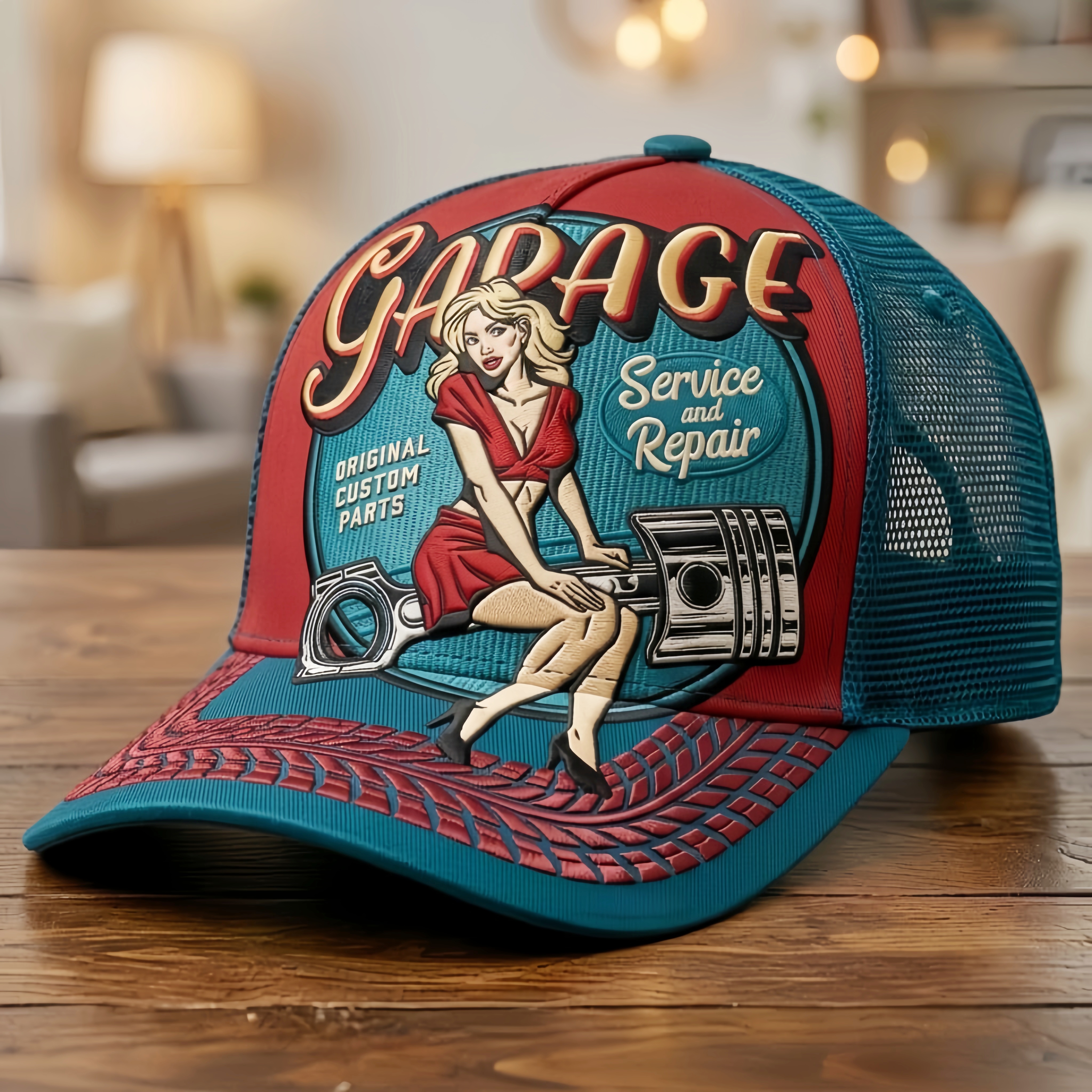 Garage Service & Repair Pin-Up Girl Trucker Hat