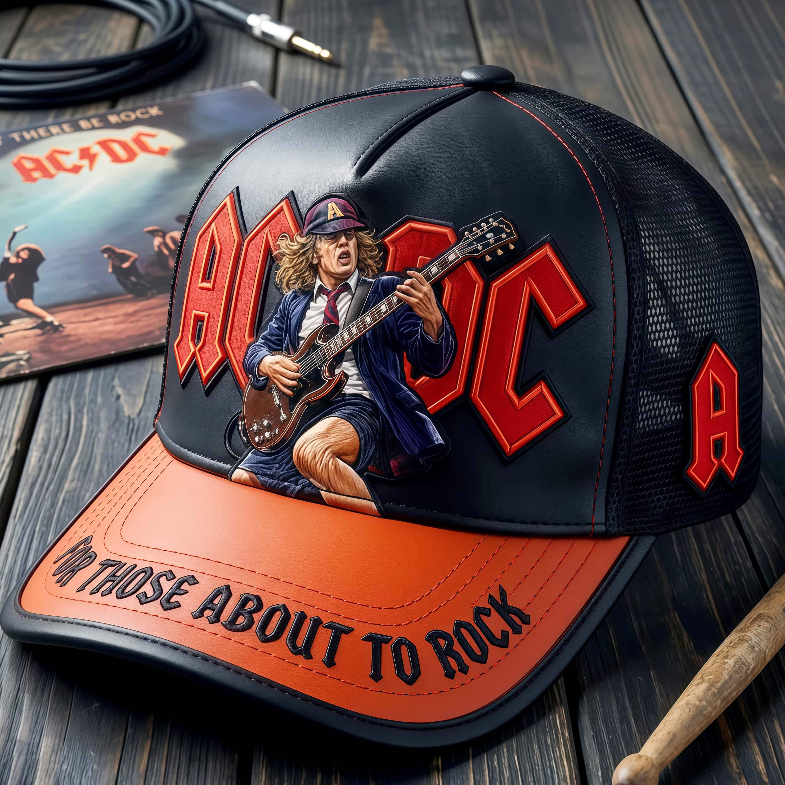 Hard Rock Legend 3D Embossed Trucker Hat