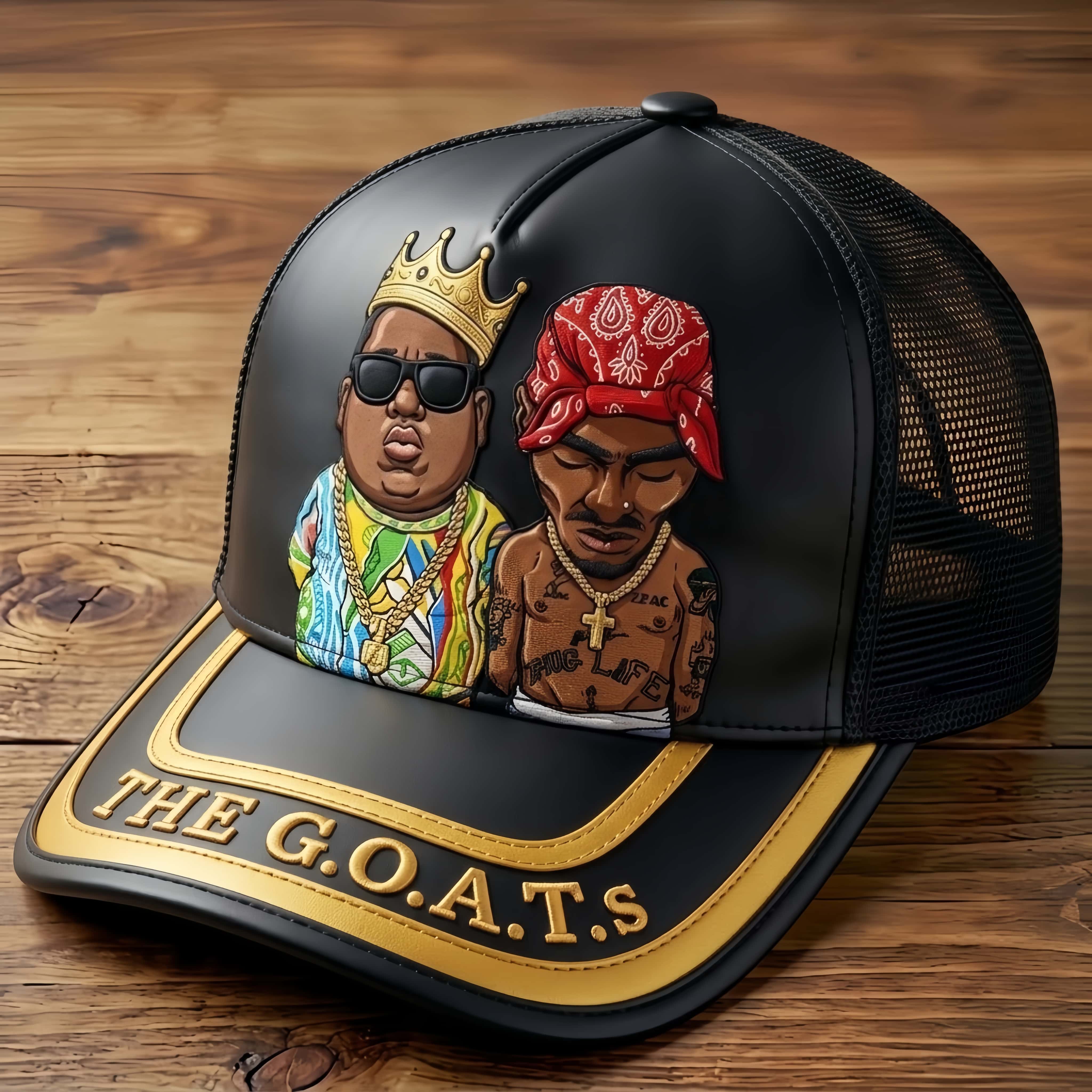 90s Hip Hop Legends 3D Embossed Trucker Hat