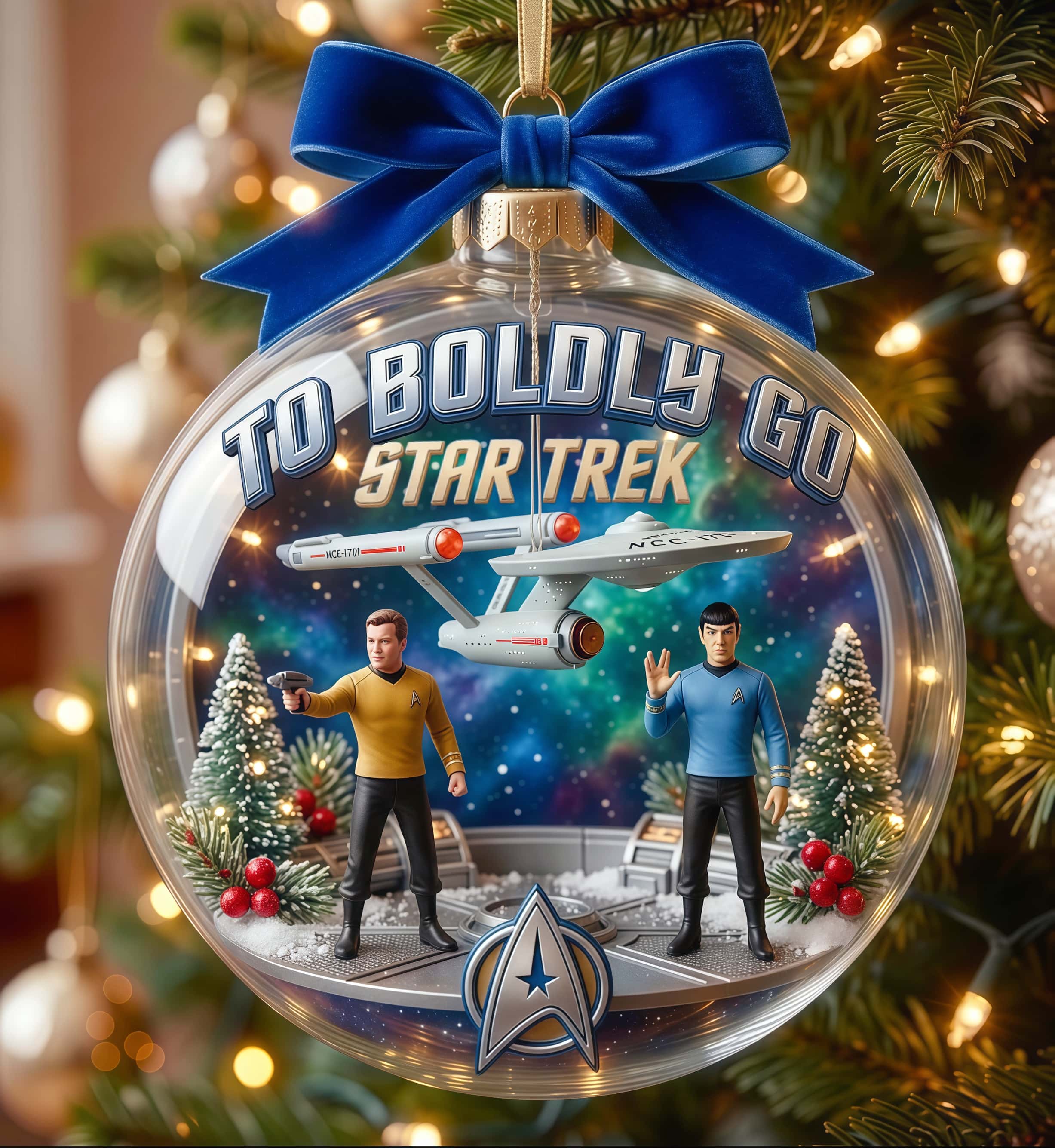 Star Trek- "To Boldly Go" Christmas Ornament