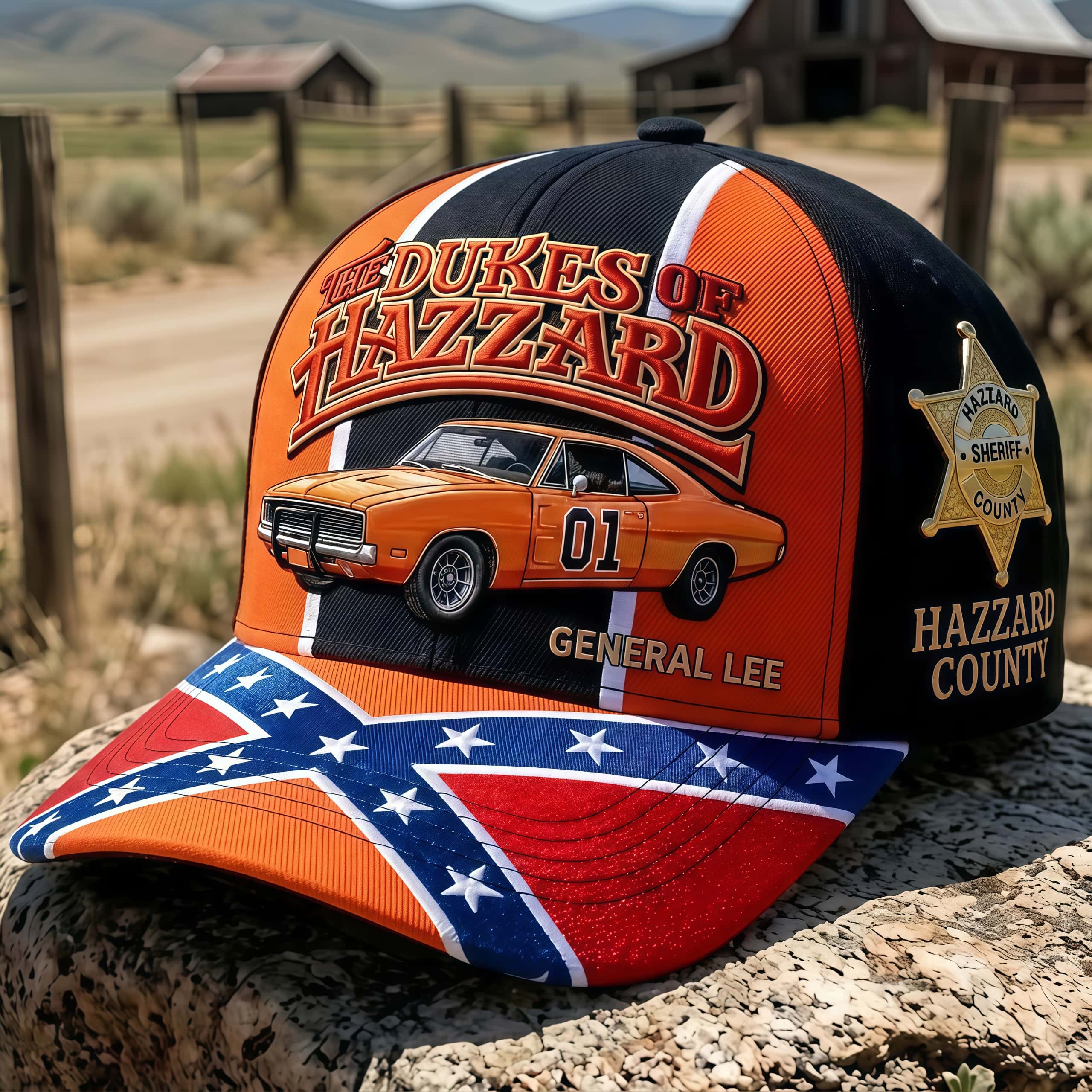 Dukes of Hazzard General Lee 01 Vintage Baseball Cap