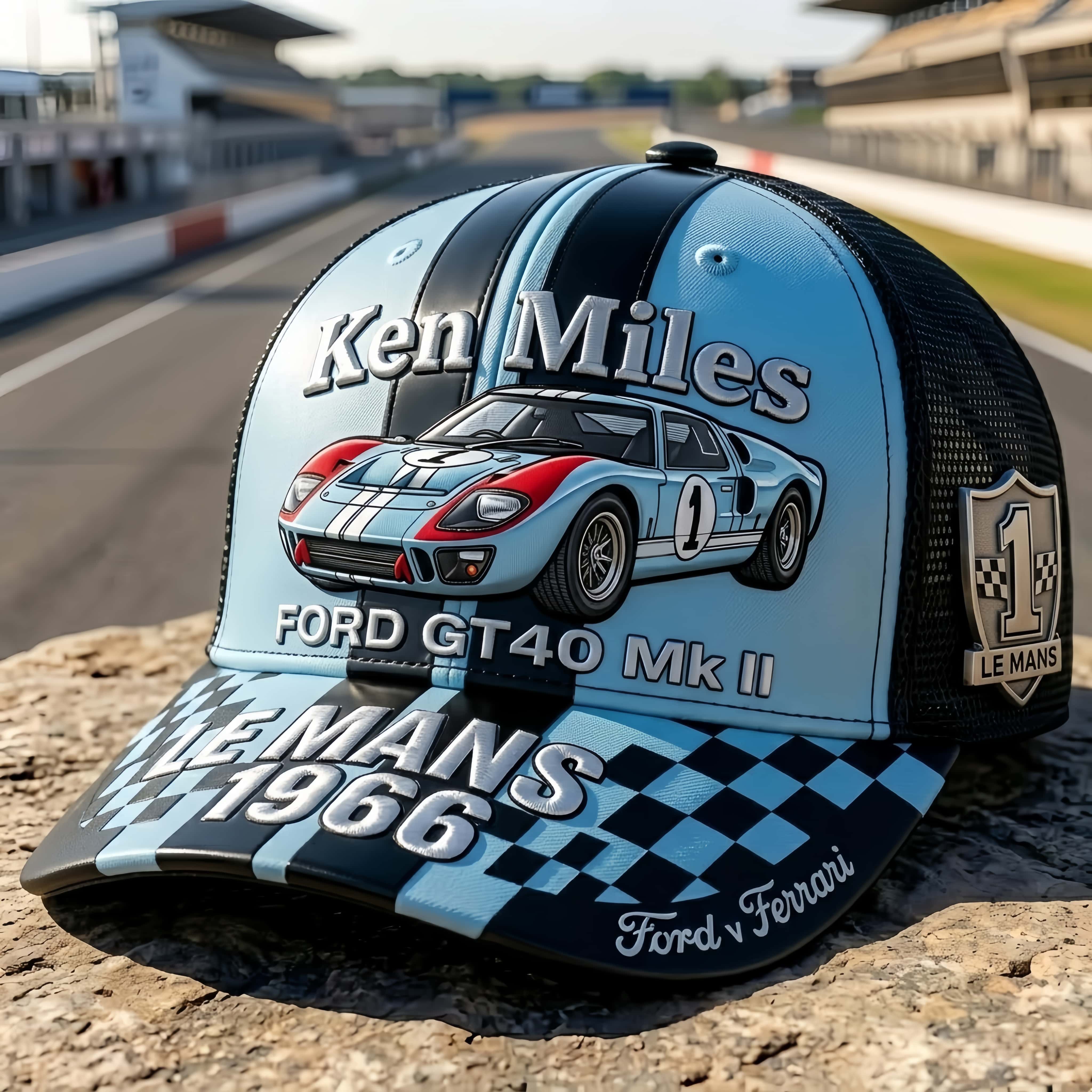 Ken Miles Ford GT40 Mk II Vintage Racing Trucker Hat