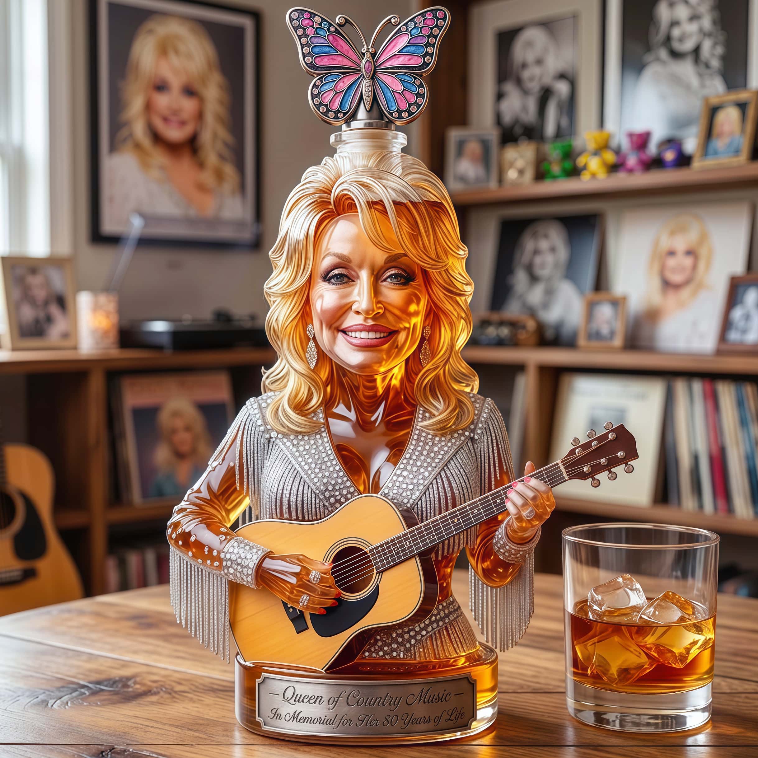 Queen of Country Music-Dolly Memorial Whiskey Decanter