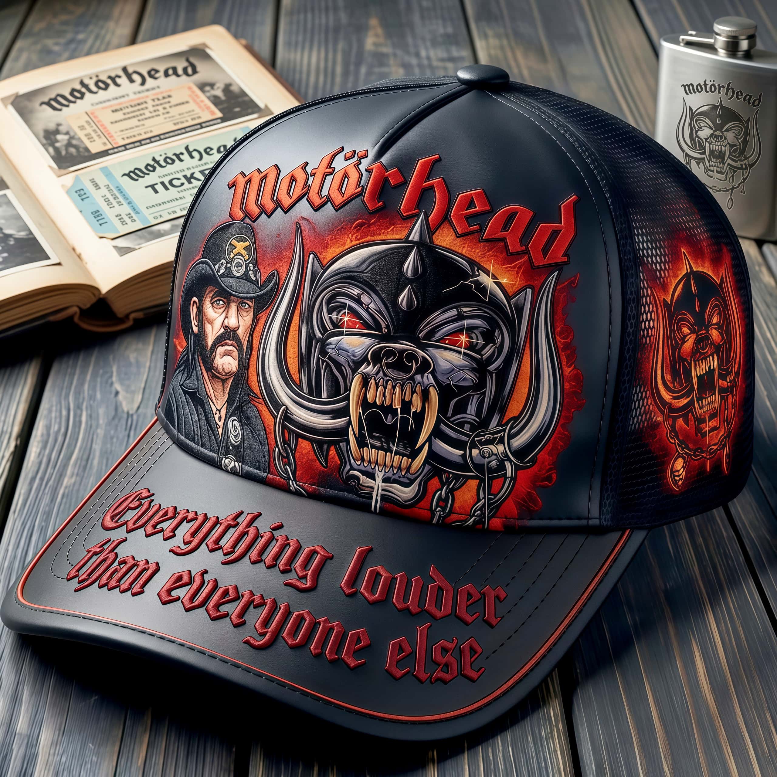 Motörhead Heavy Metal Legend 3D Embossed Trucker Hat 