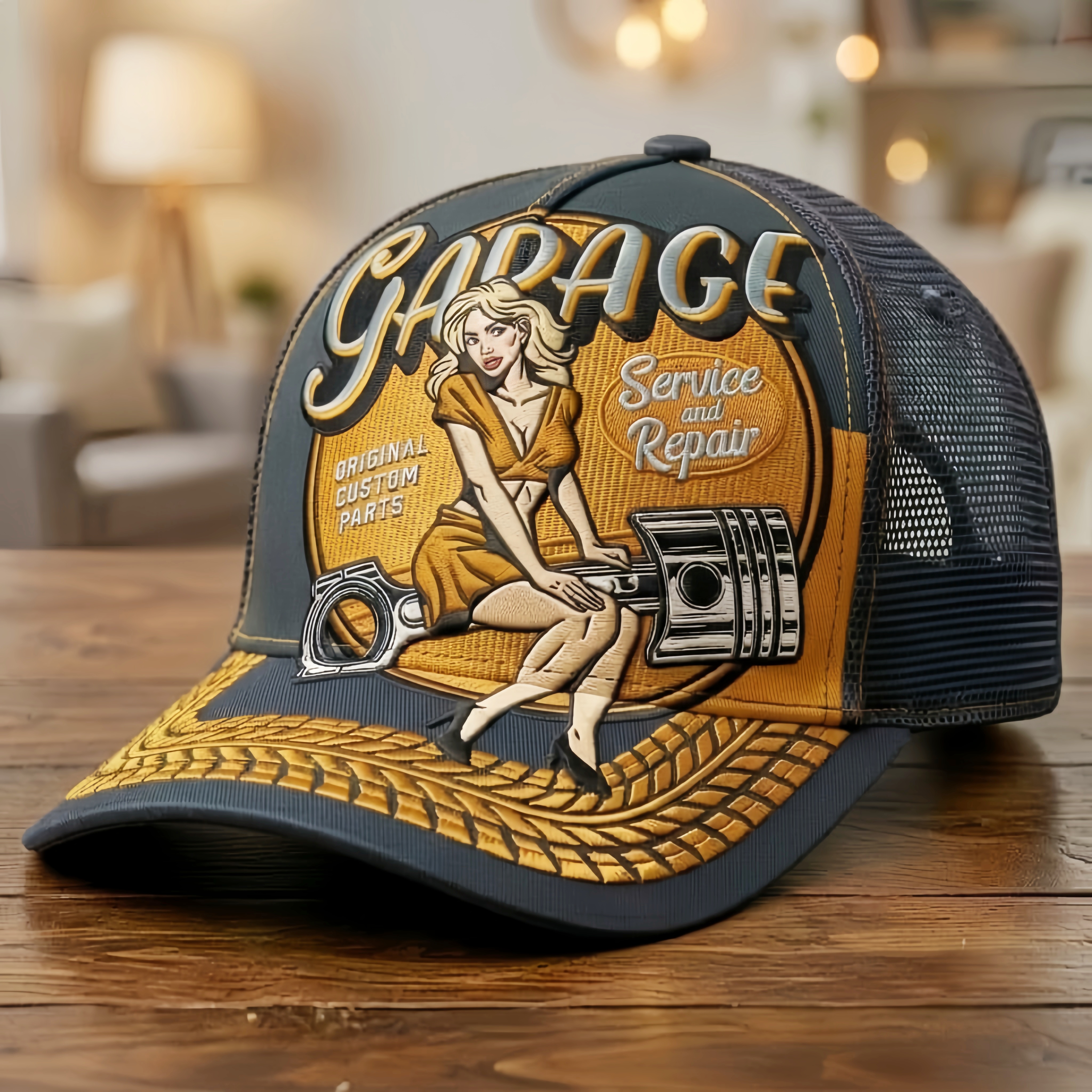 Garage Service & Repair Pin-Up Girl Trucker Hat