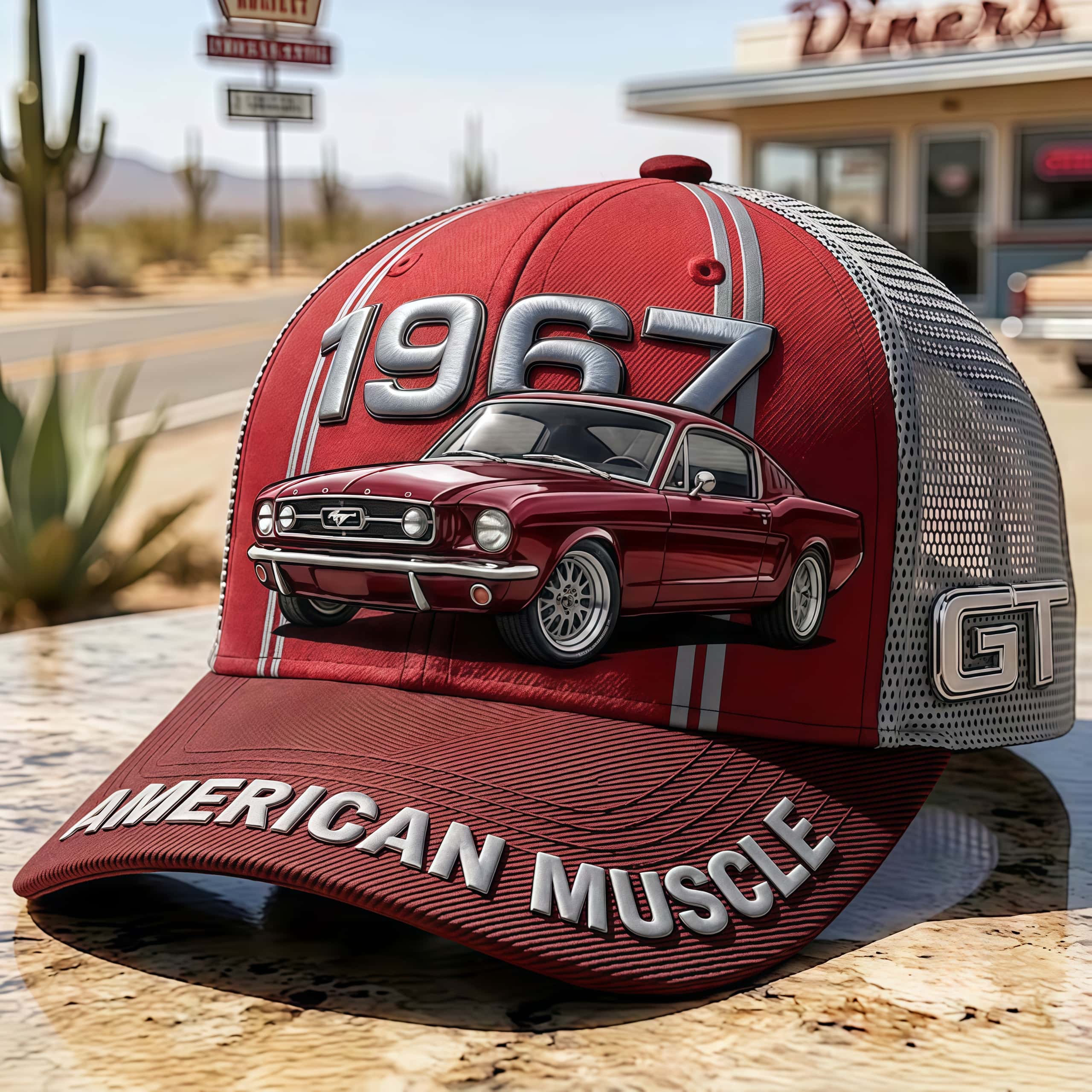 Vintage 1967 Classic Muscle Car Trucker Hat