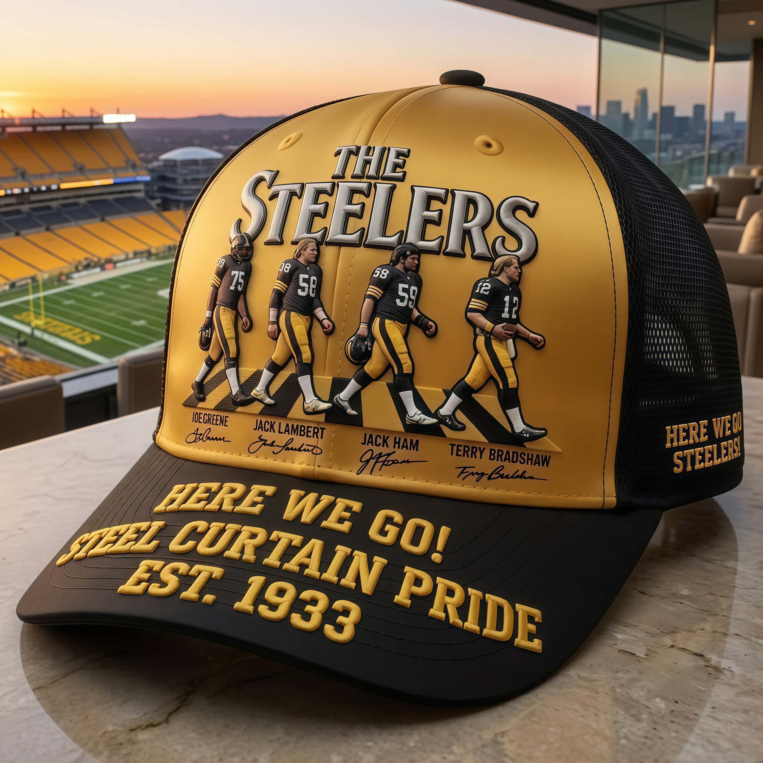 Pittsburgh Football Legends Steel Curtain Trucker Hat